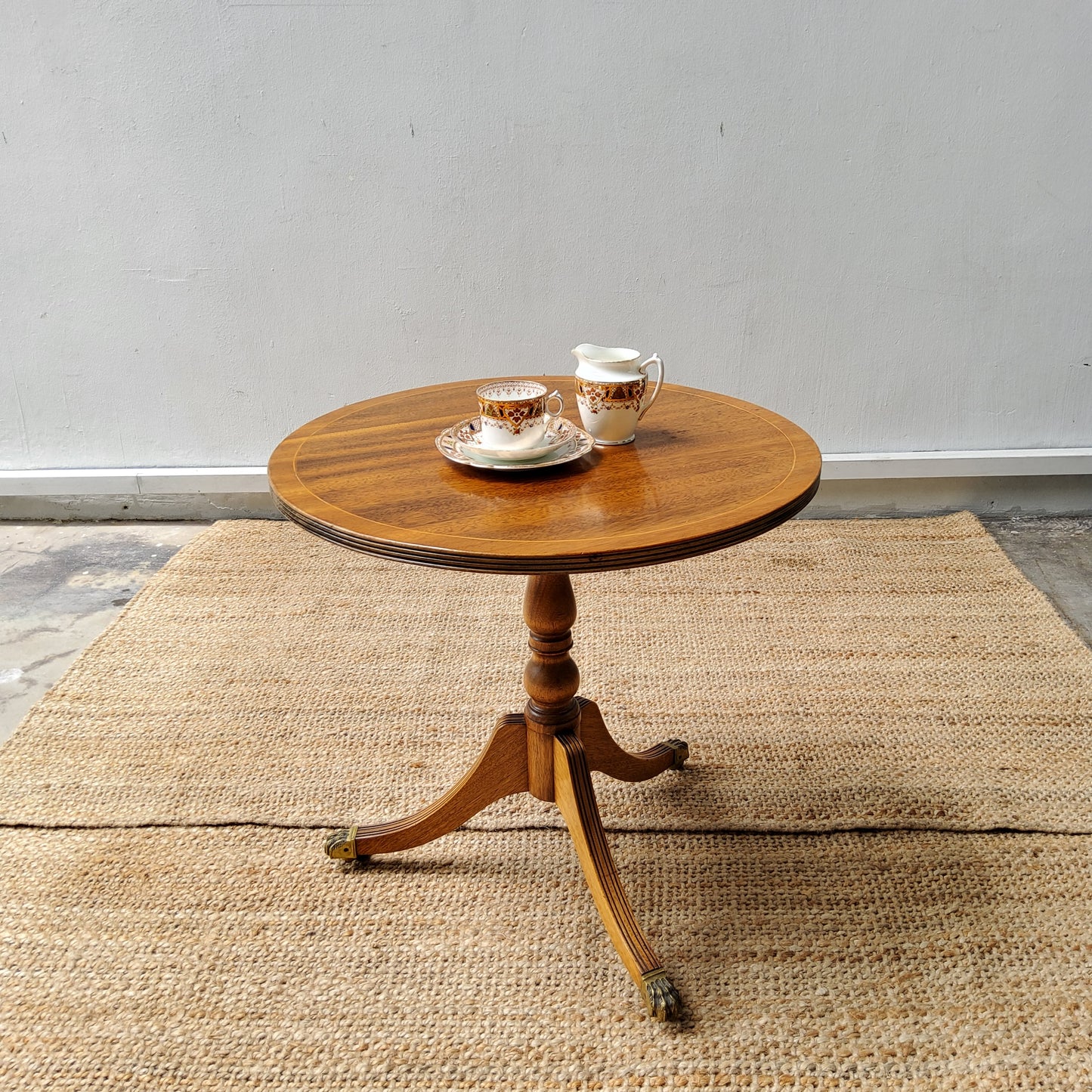 Vintage tripod drum table