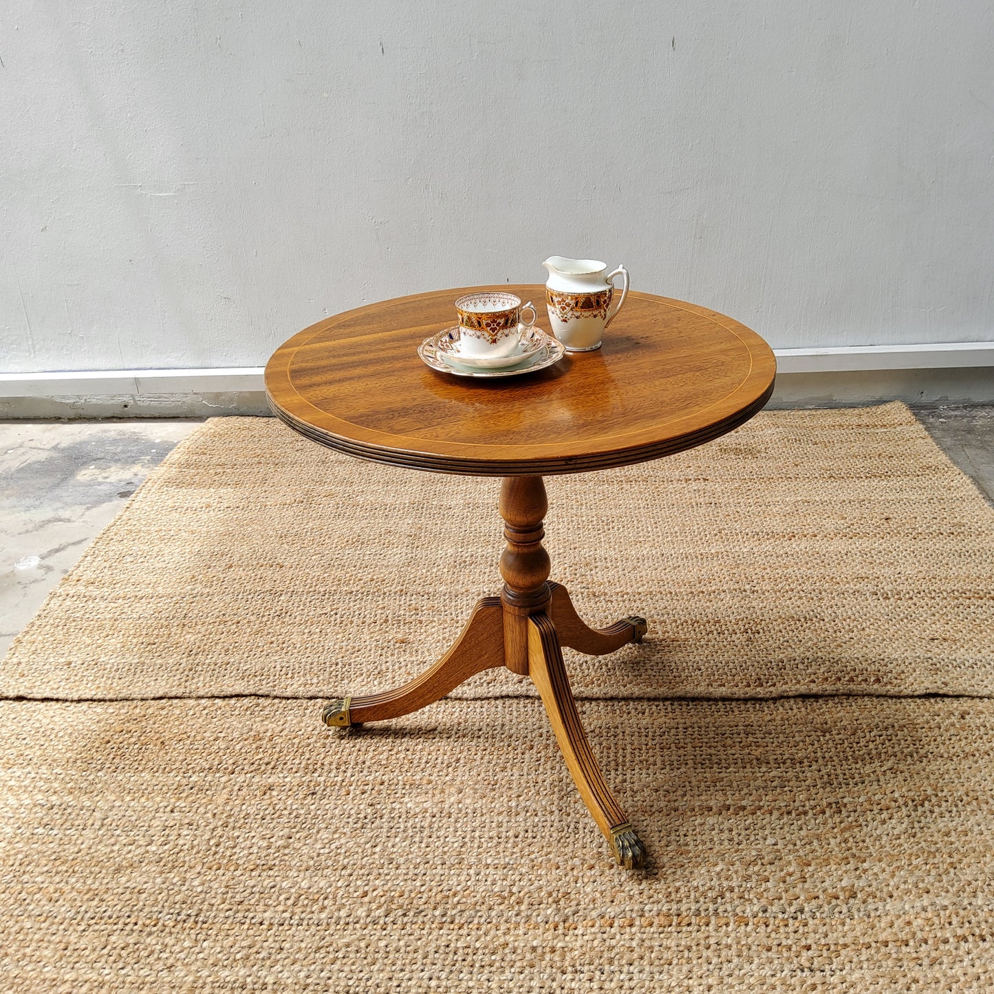 Vintage tripod drum table