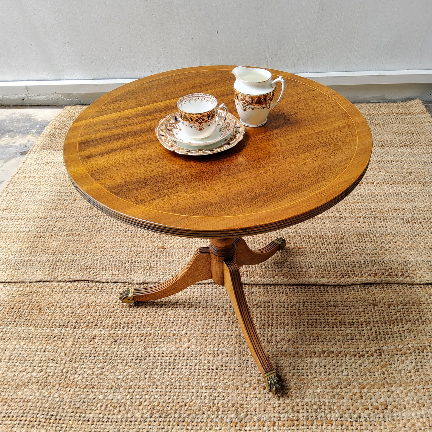 Vintage tripod drum table