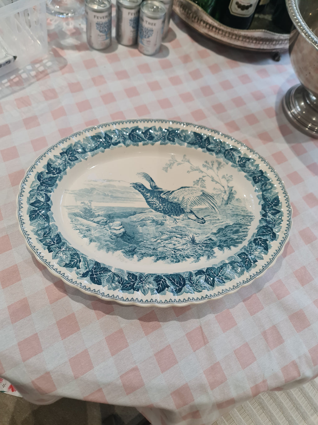 Rare Spode copeland wild bird series big platter - minor nip on the back of plate