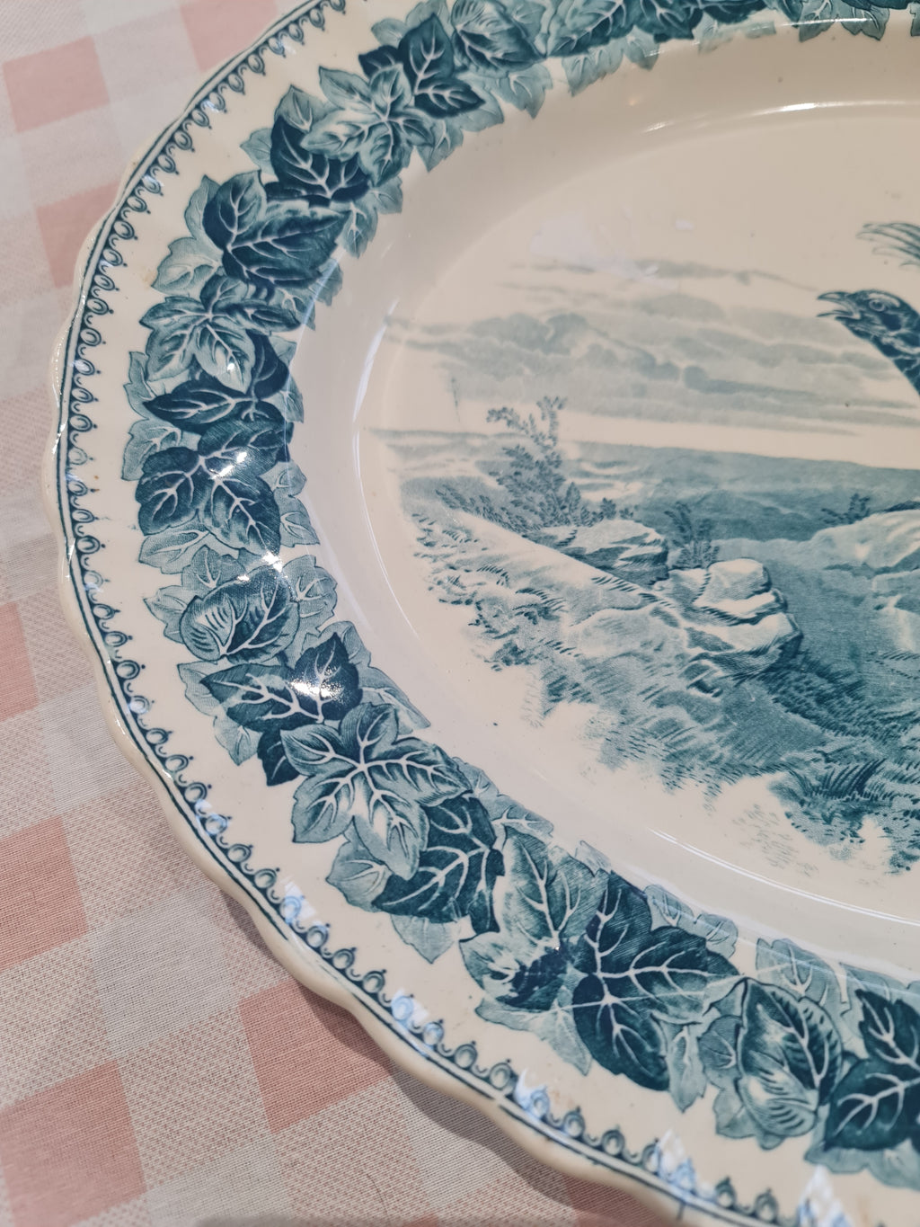 Rare Spode copeland wild bird series big platter - minor nip on the back of plate