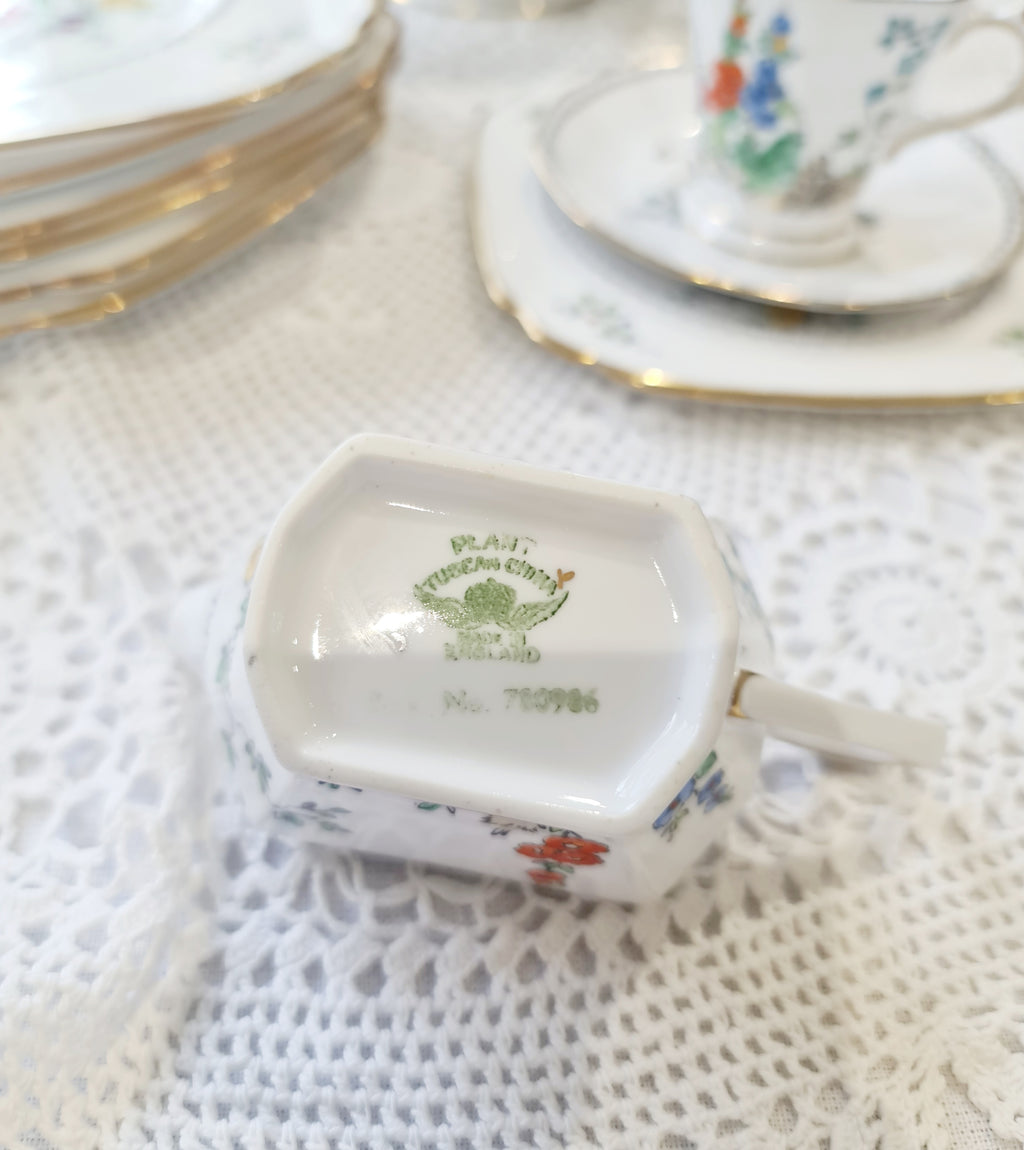 1900s Crown Tuscan handpainted milk jug