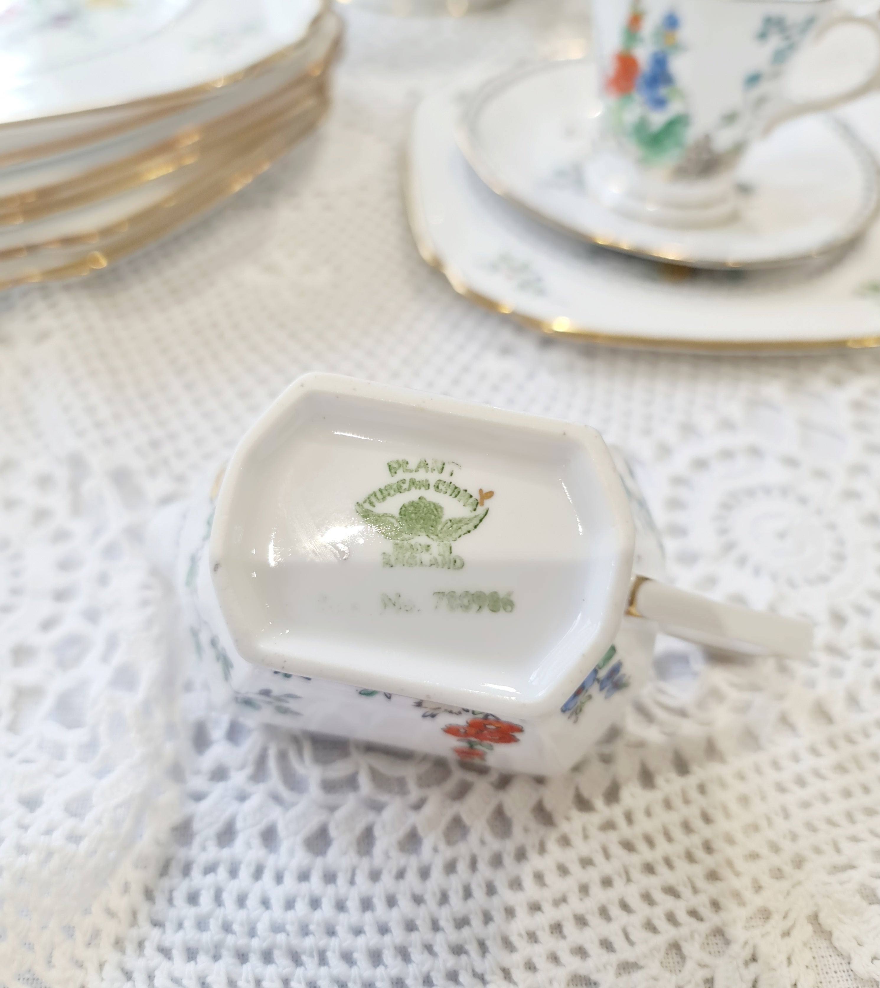 1900s Crown Tuscan handpainted milk jug