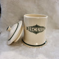 The Victorian pottery 1869 buscuit jar