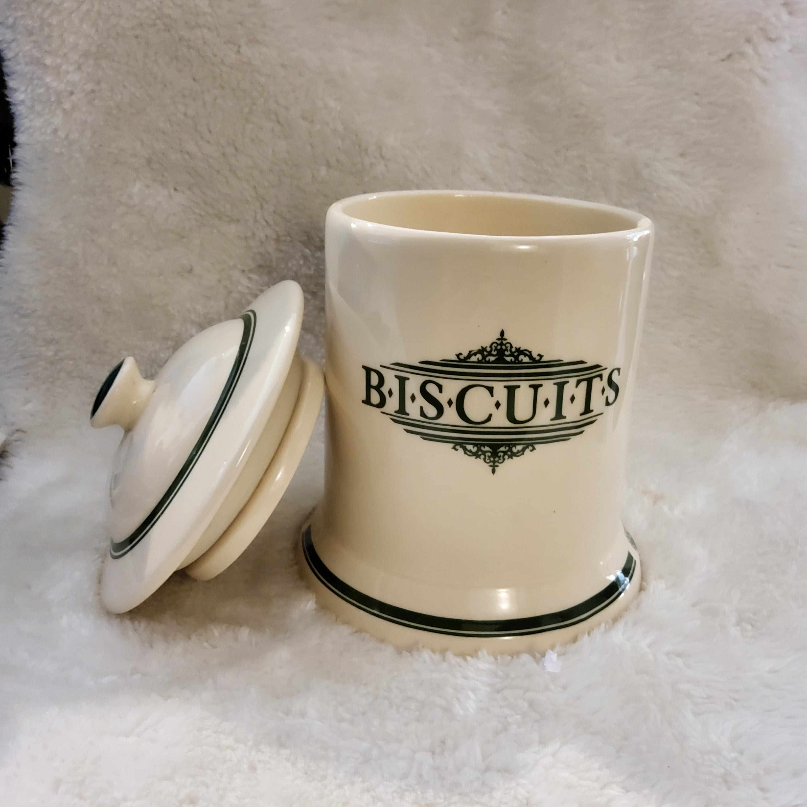The Victorian pottery 1869 buscuit jar