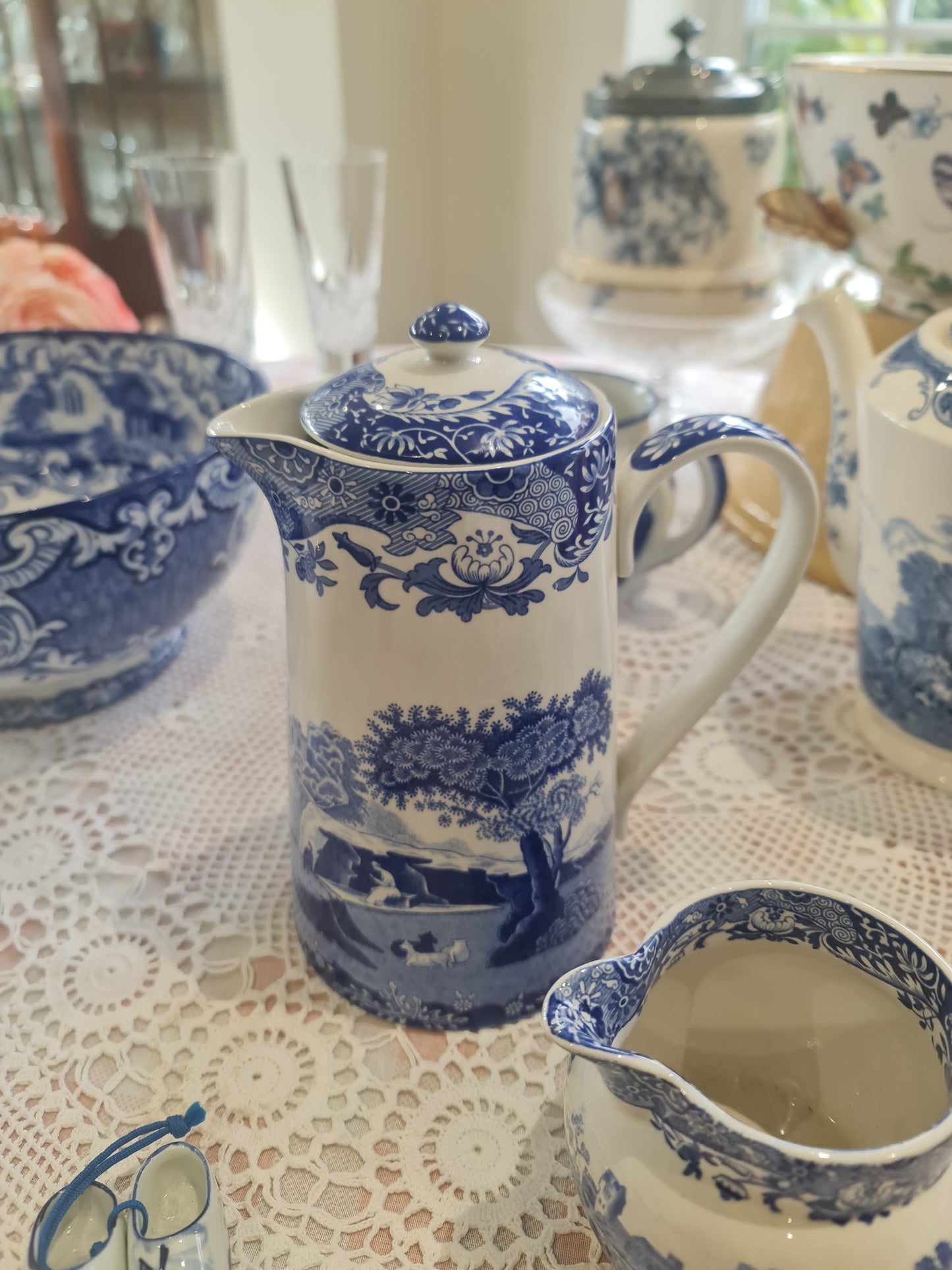 Spode Blue Italian water jug pot