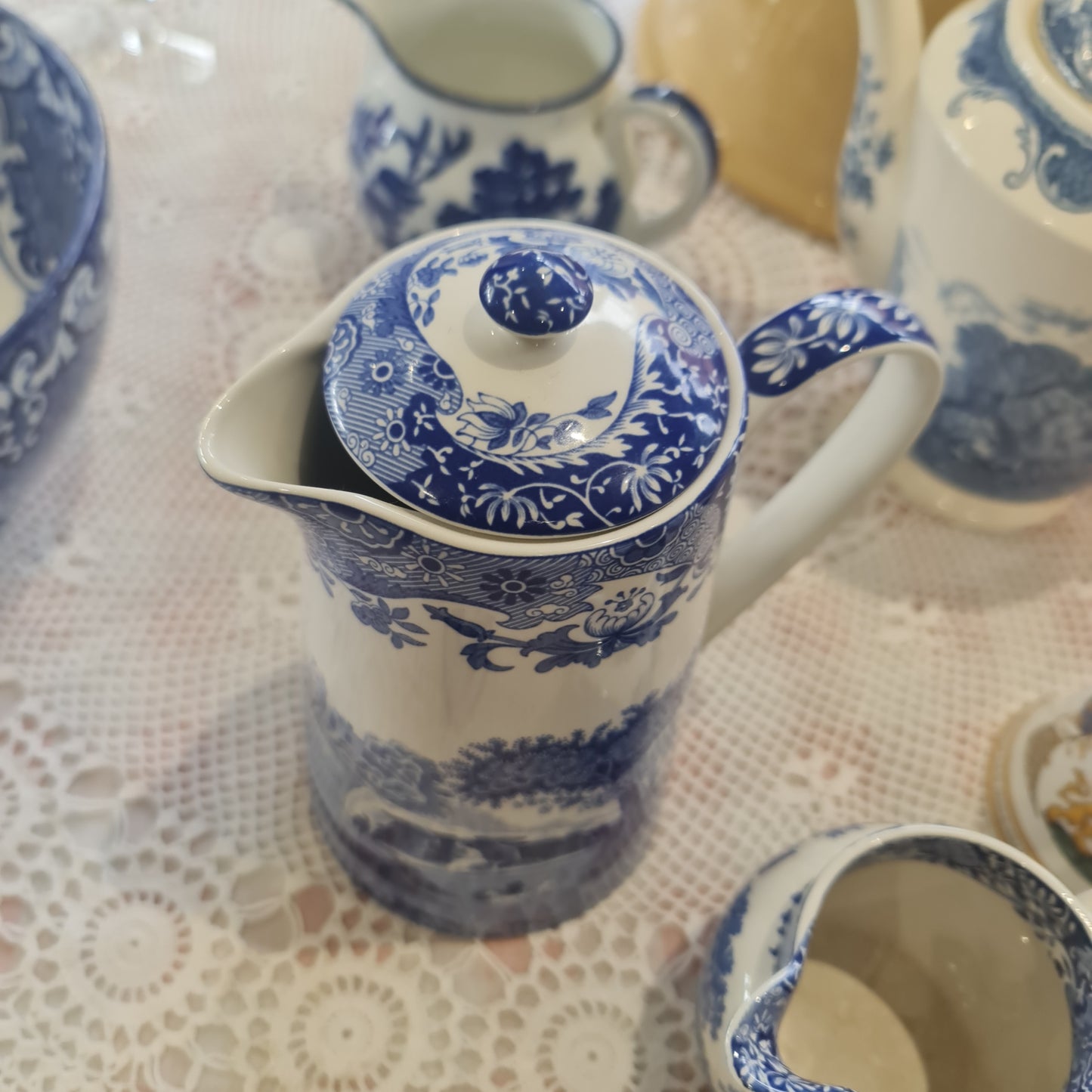 Spode Blue Italian water jug pot