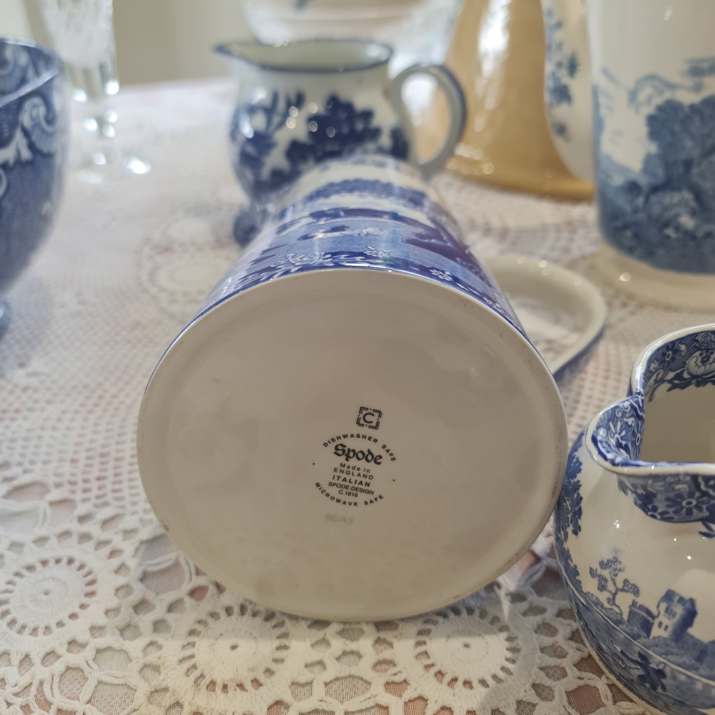 Spode Blue Italian water jug pot