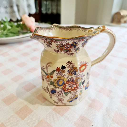 Mason chinoiserie floral pattern Antique jug