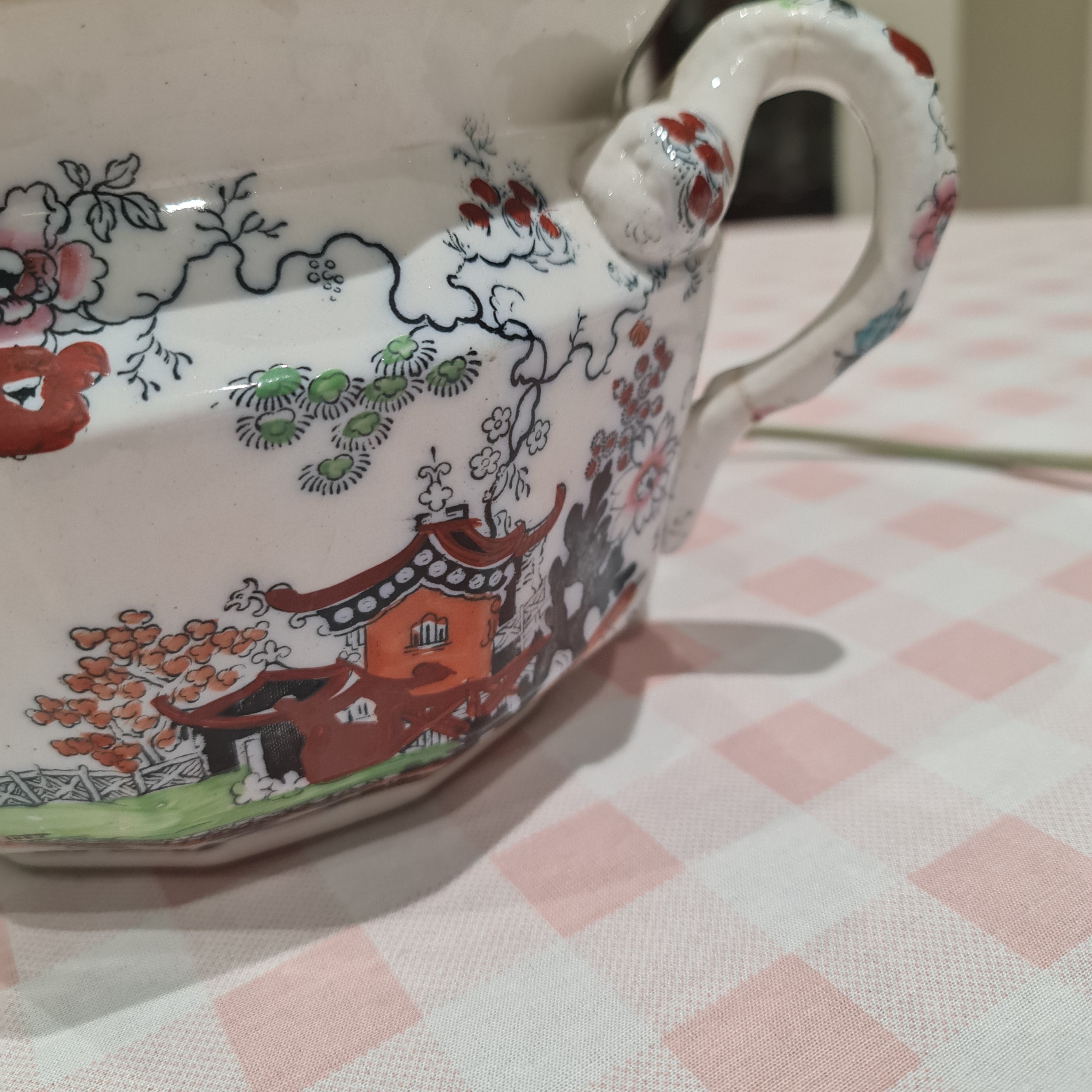 Antique Mason ironstone  plant pot