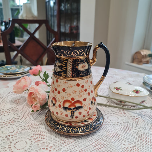 Rare Antique Imari Handpainted Jug with stand