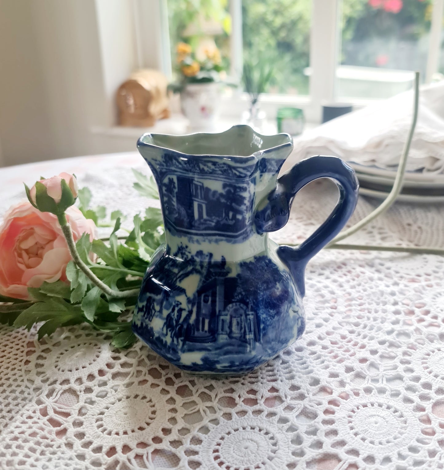 Victorian Ironstone Hydrangea jug