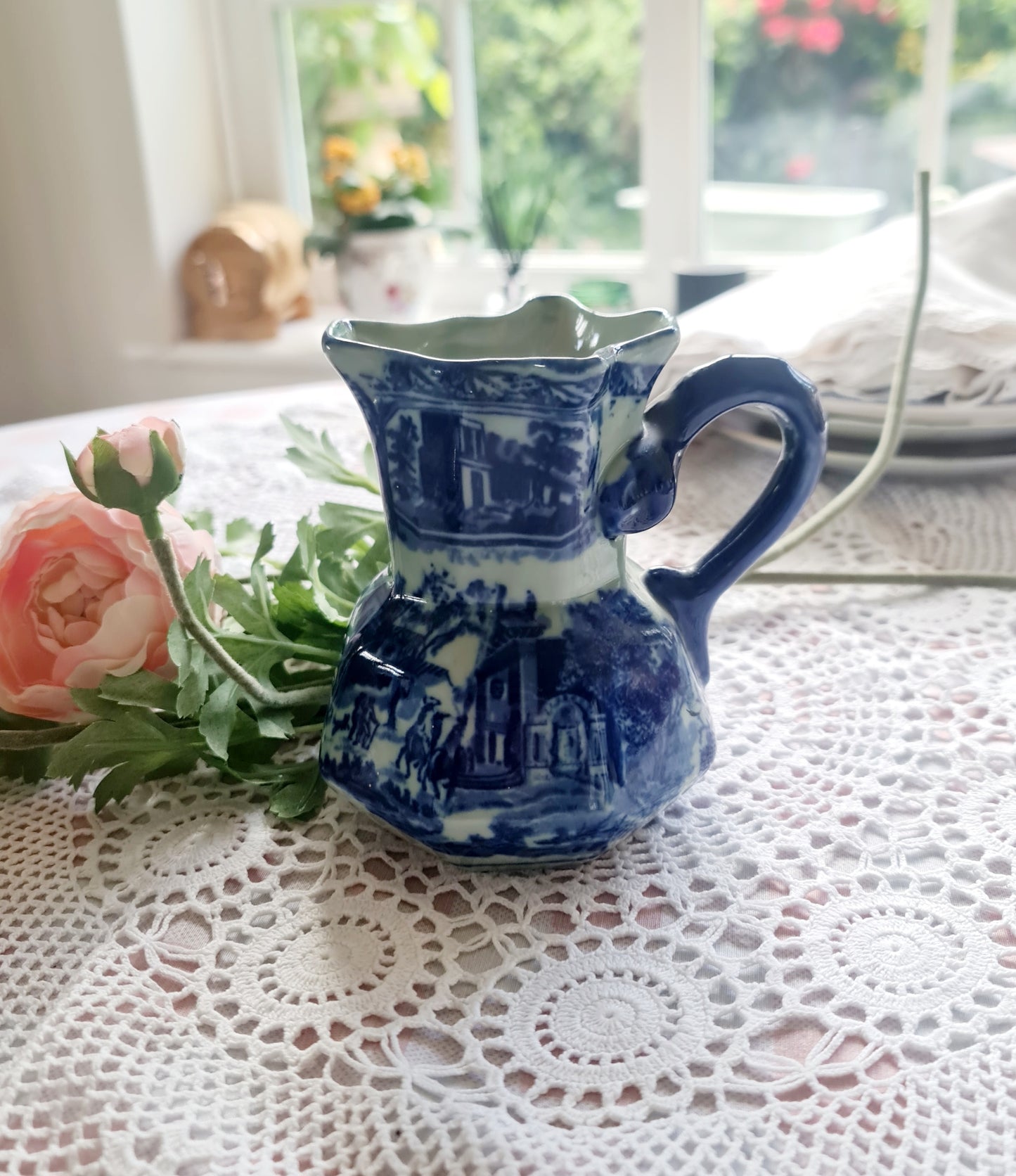 Victorian Ironstone Hydrangea jug