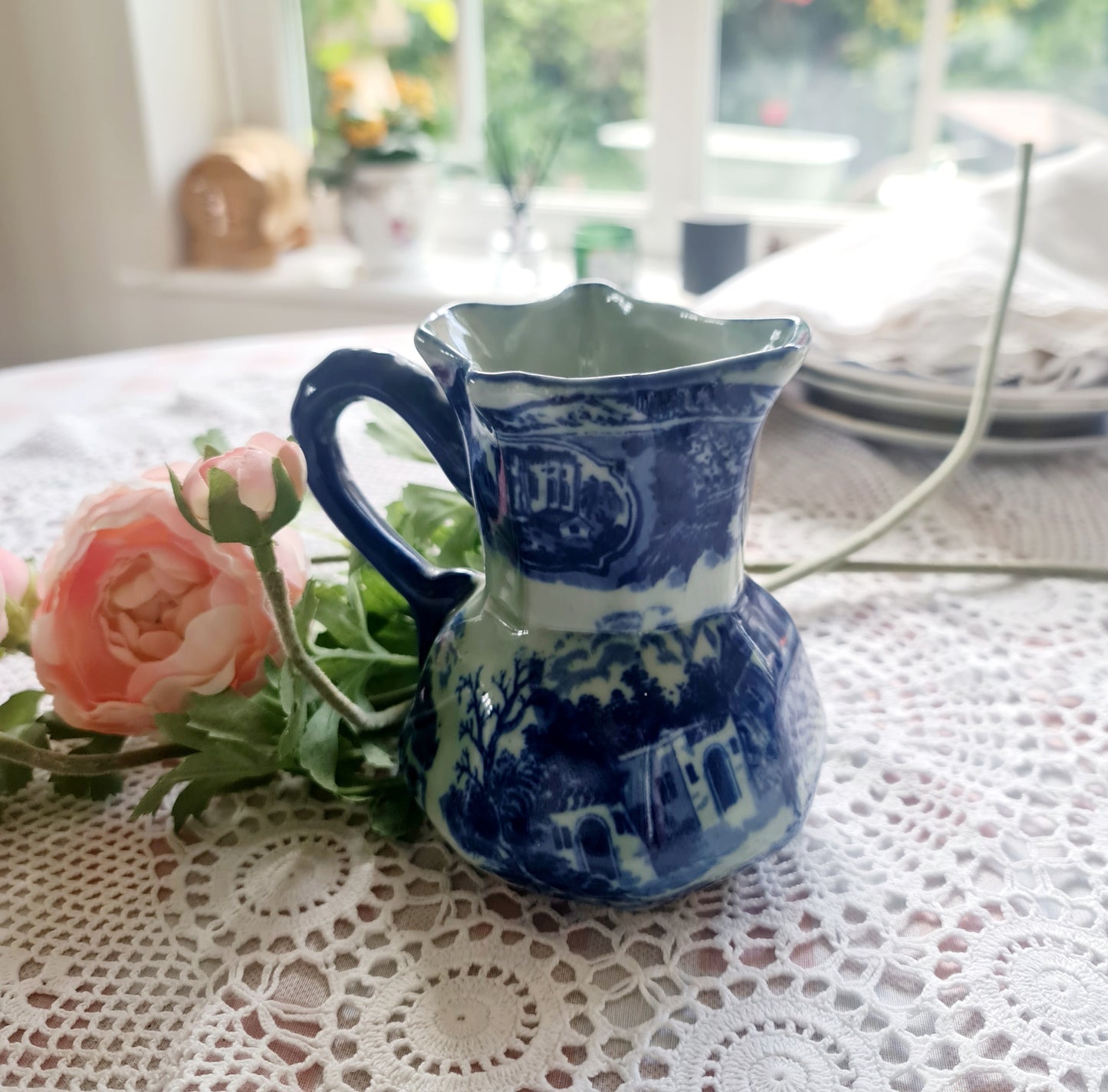 Victorian Ironstone Hydrangea jug