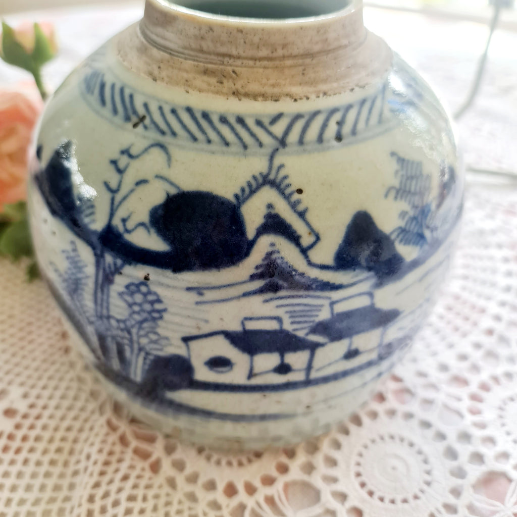 Antique 1630s Ginger Jar Late Ming Period Chinese - 17th Century Ming Period Chinese Ginger Jar