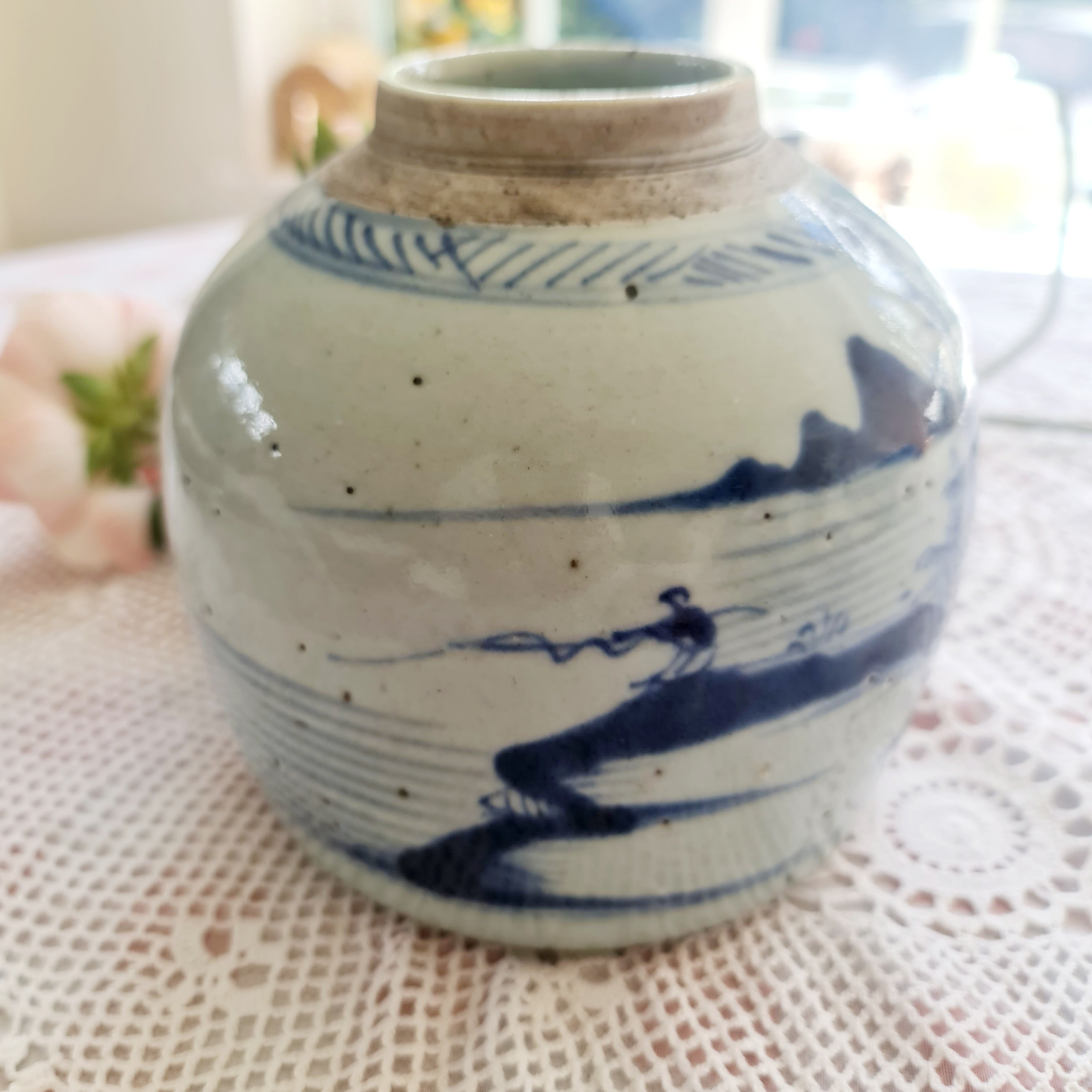 Antique 1630s Ginger Jar Late Ming Period Chinese - 17th Century Ming Period Chinese Ginger Jar