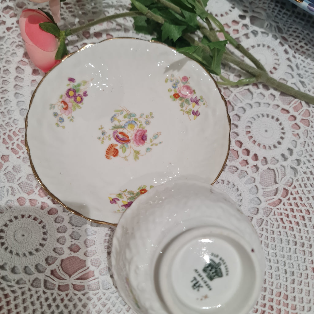 The Old Dresden Bavaria Antique Floral Tea Cup & Saucer Set.