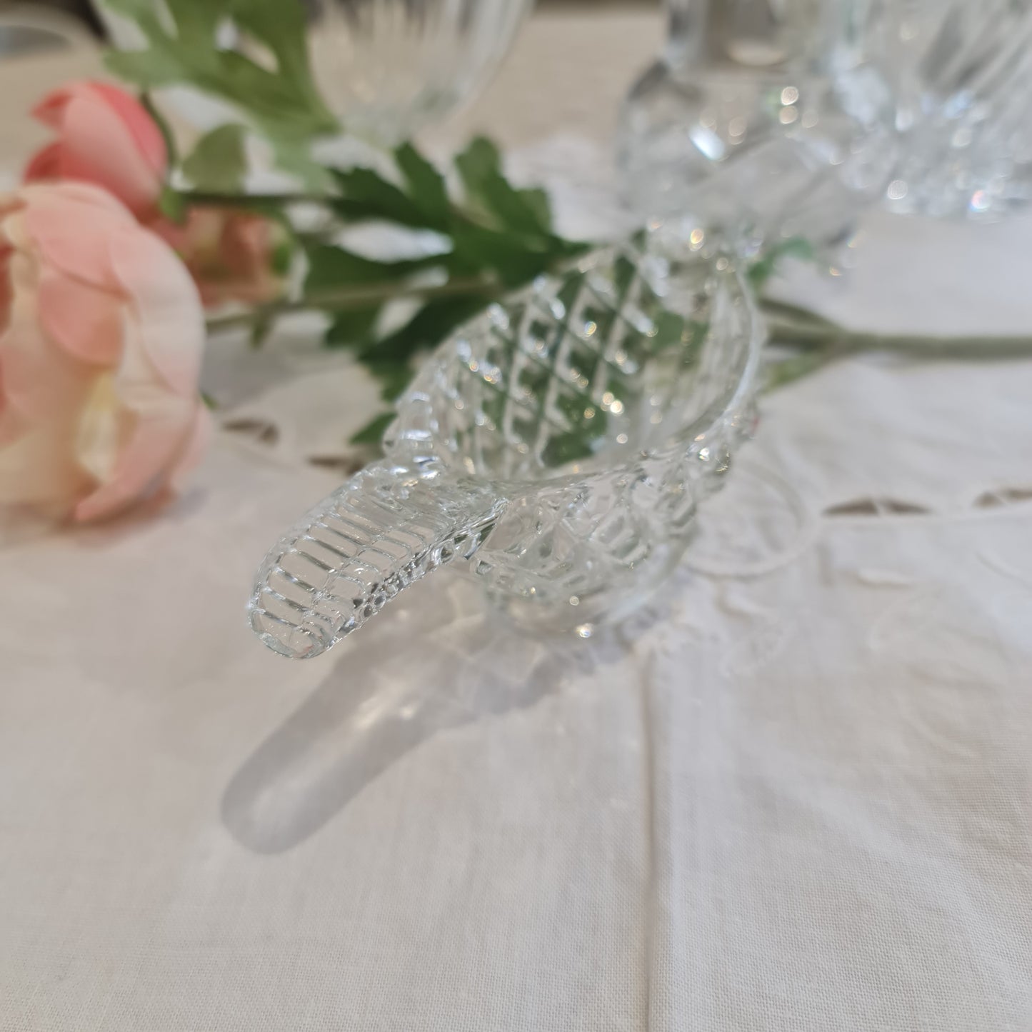 Vintage pressed glass and crystal jug