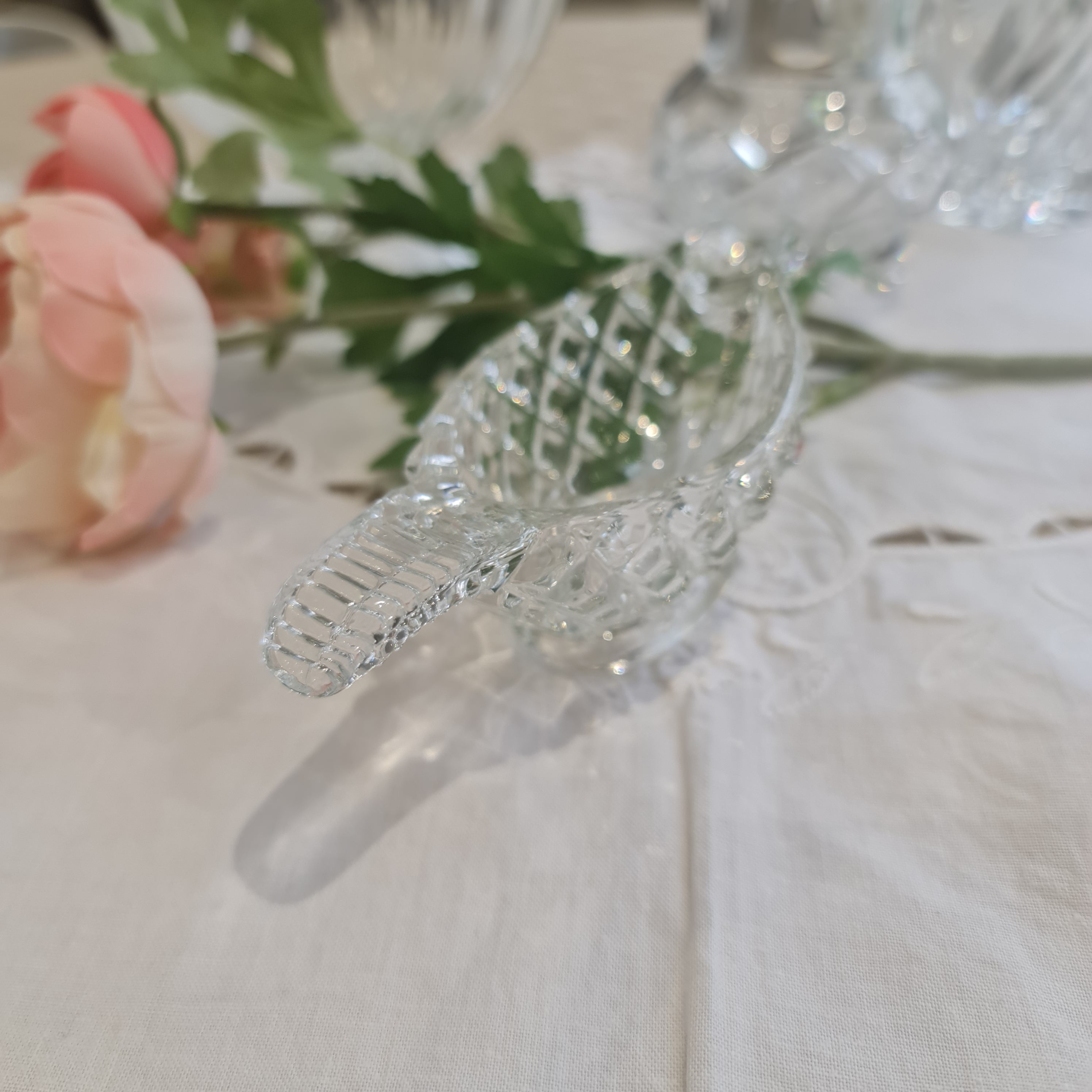 Vintage pressed glass and crystal jug