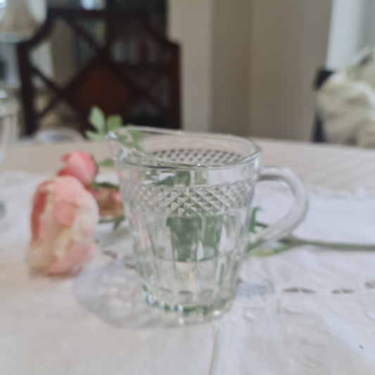 Vintage pressed glass and crystal jug