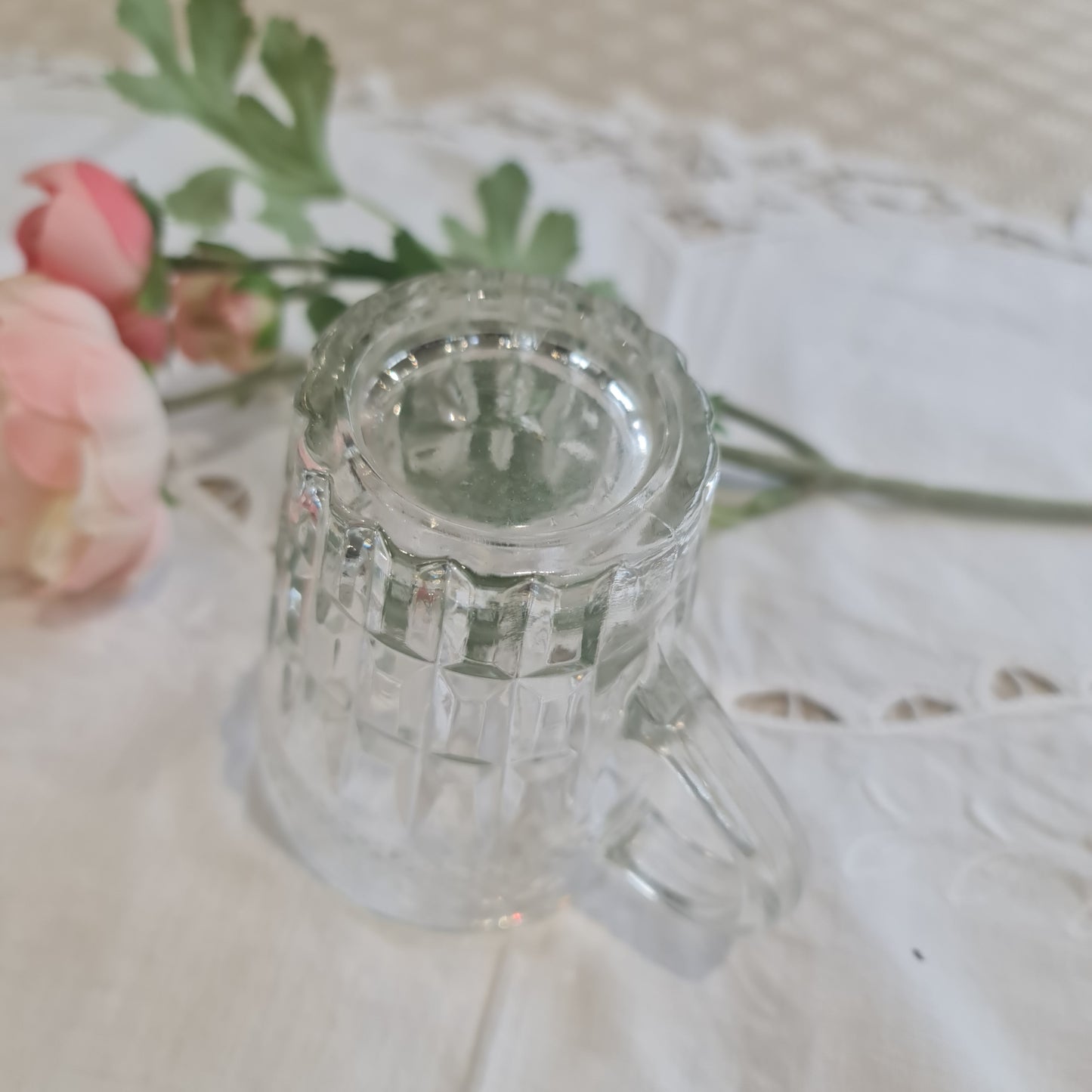 Vintage pressed glass and crystal jug