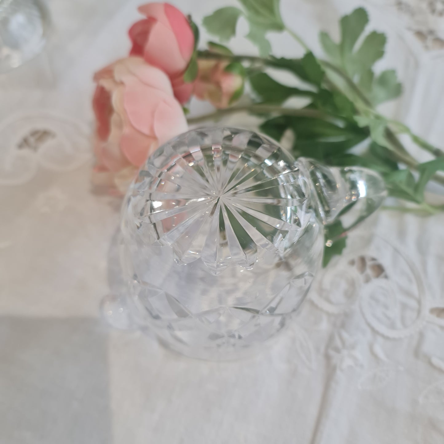 Vintage pressed glass and crystal jug