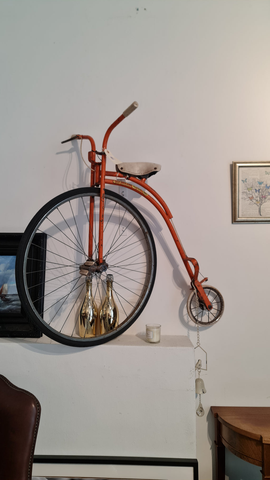 Old English Penny Farthing 1880 child's push-bike, made by Monaco of London, England.
