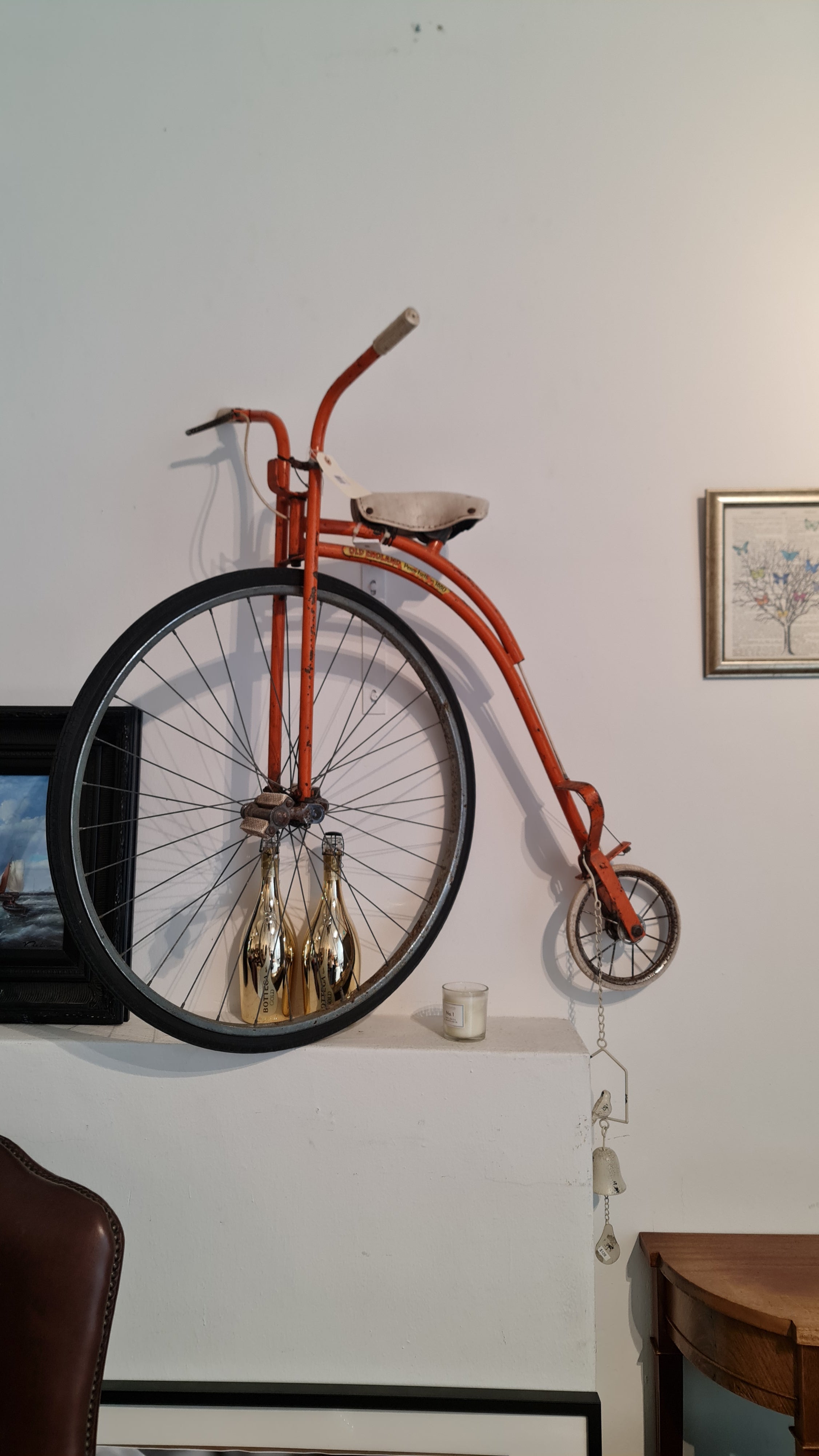 Old English Penny Farthing 1880 child's push-bike, made by Monaco of London, England.