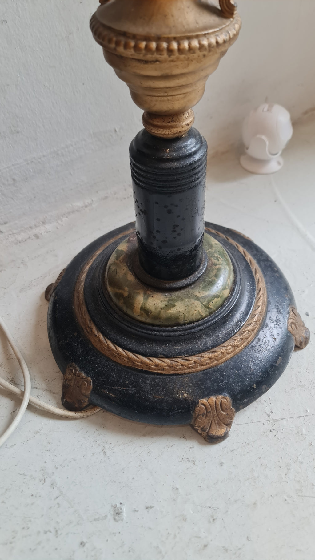 19th Century Ebonised Floor Lamp with Onyx
