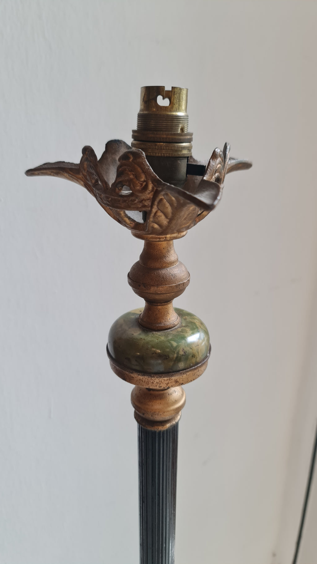 19th Century Ebonised Floor Lamp with Onyx