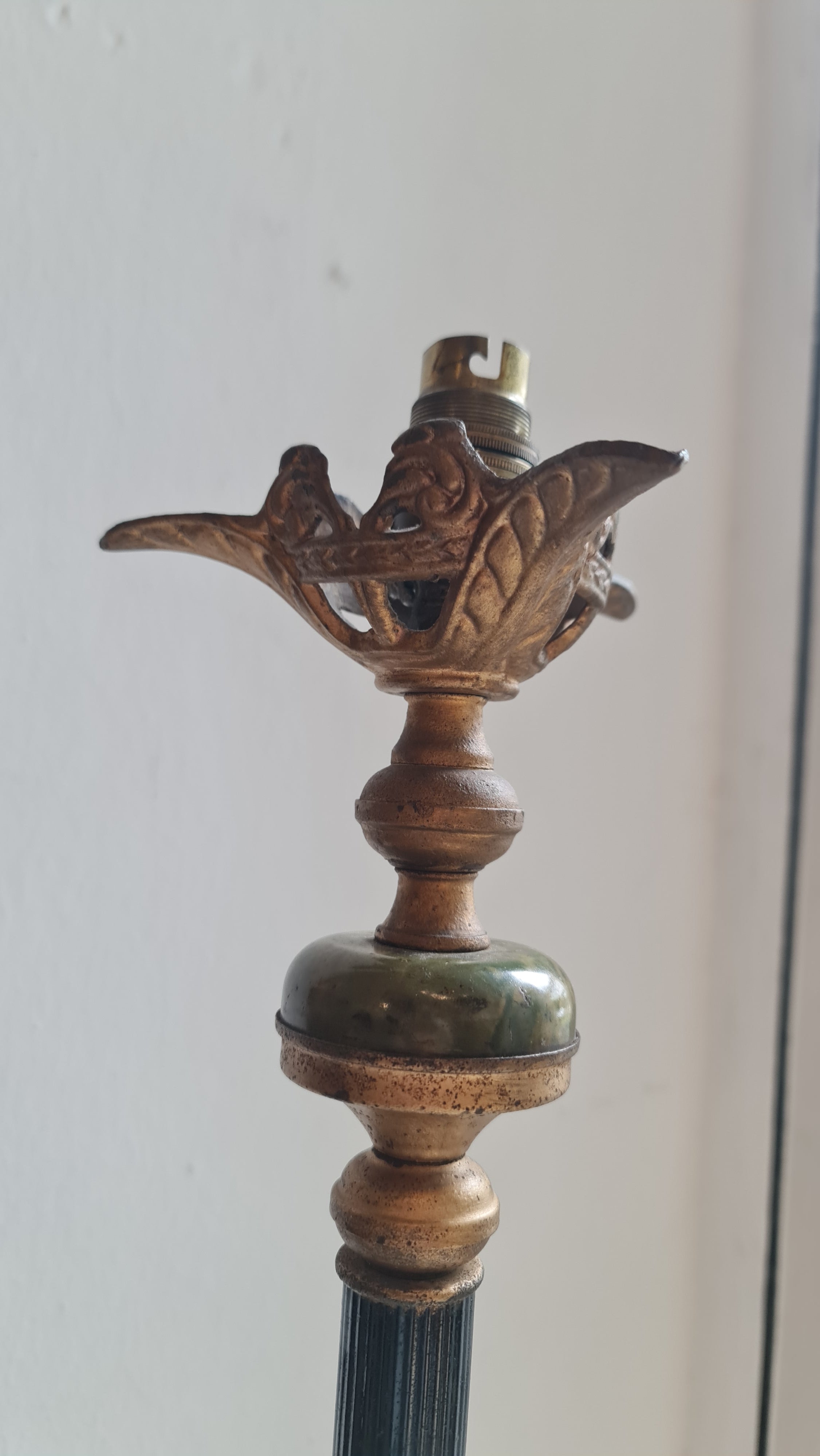19th Century Ebonised Floor Lamp with Onyx