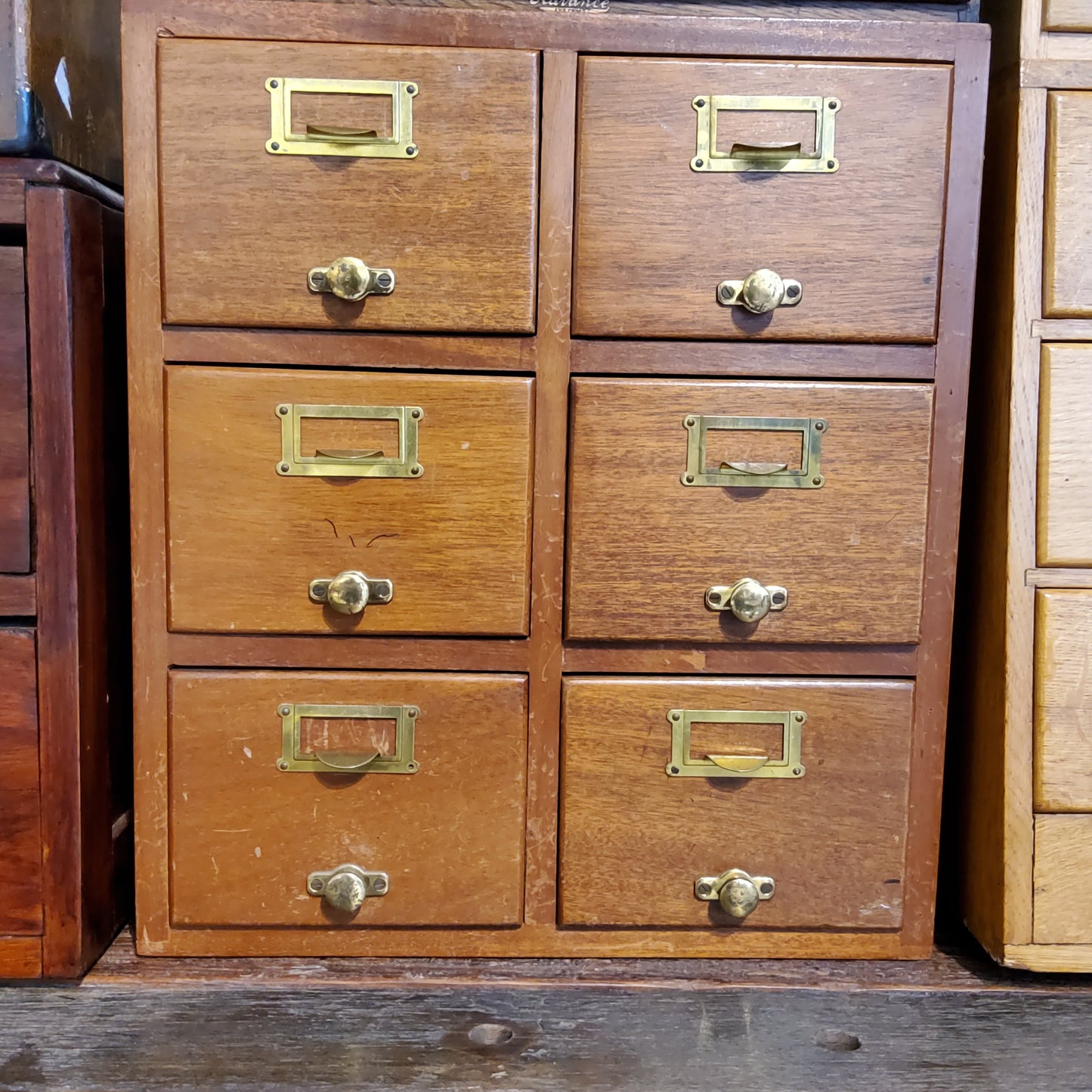 Card Catalog With 6 drawers