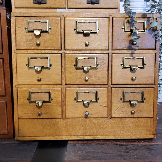 Mid century Card Vintage Catalog with 9 drawers