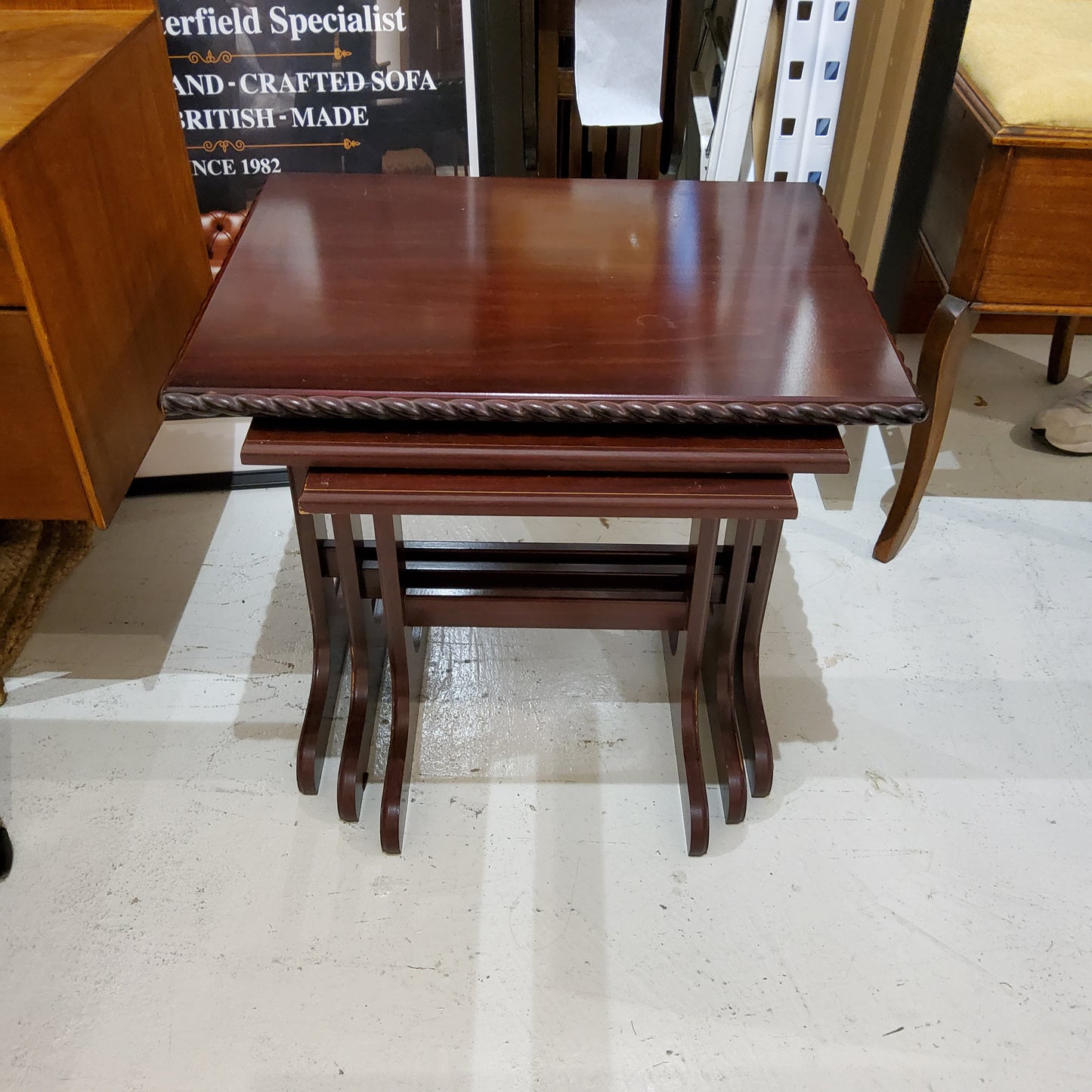 Mahogany nested table