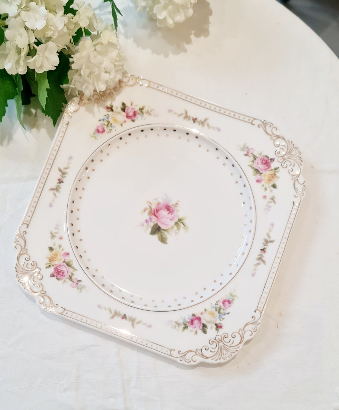 Berghome fine bone china square plate 19cm