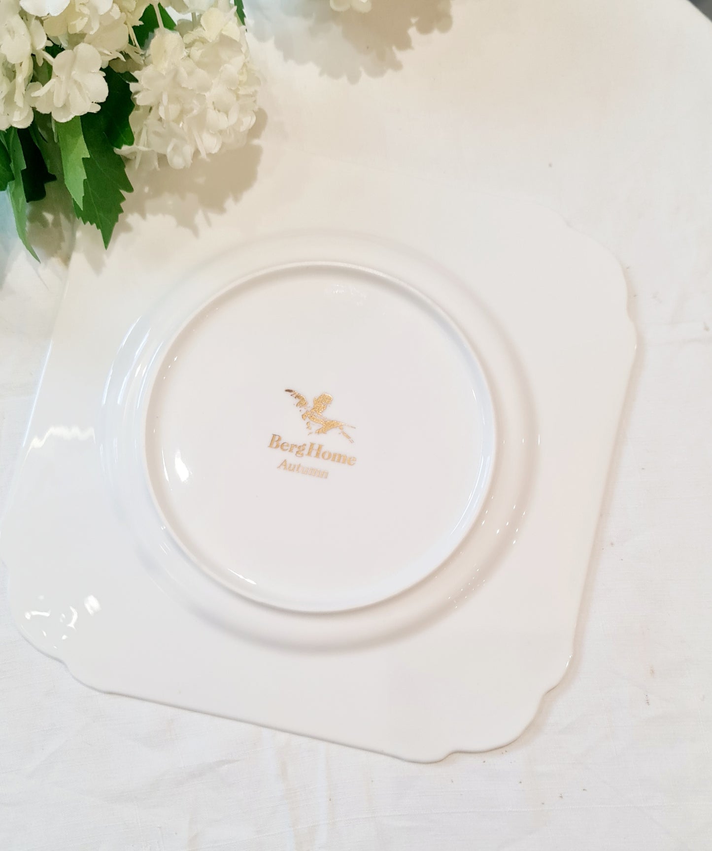 Berghome fine bone china square plate 19cm