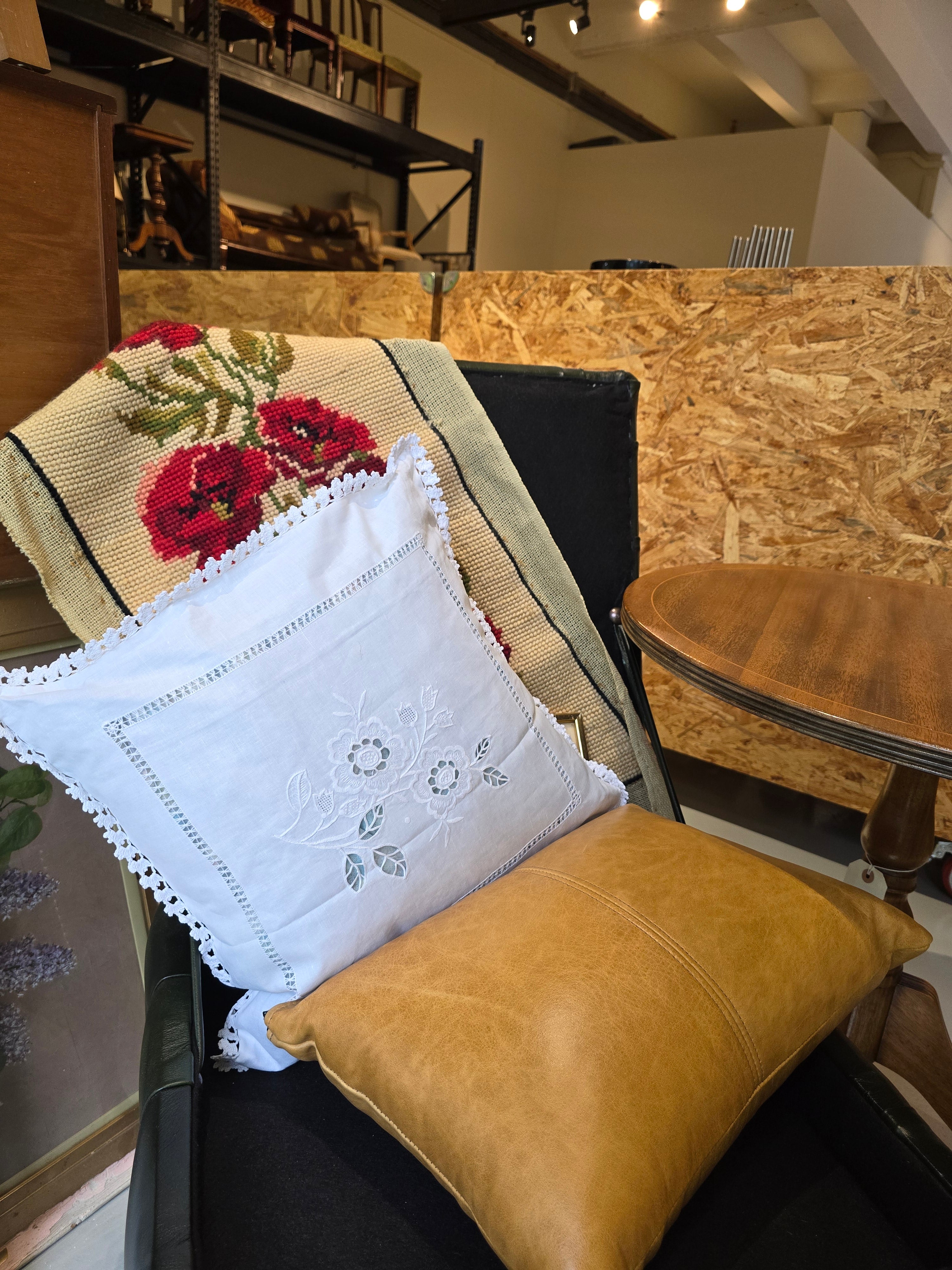 Embroidery linen cotton  41 x 41  cushion covers