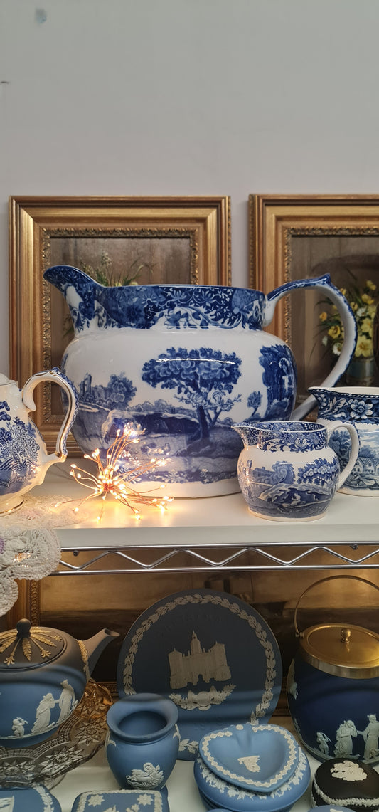 Rare Spode Hugh Blue and white big Jug