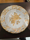 MZ Czech Republic gold rose pasta bowl