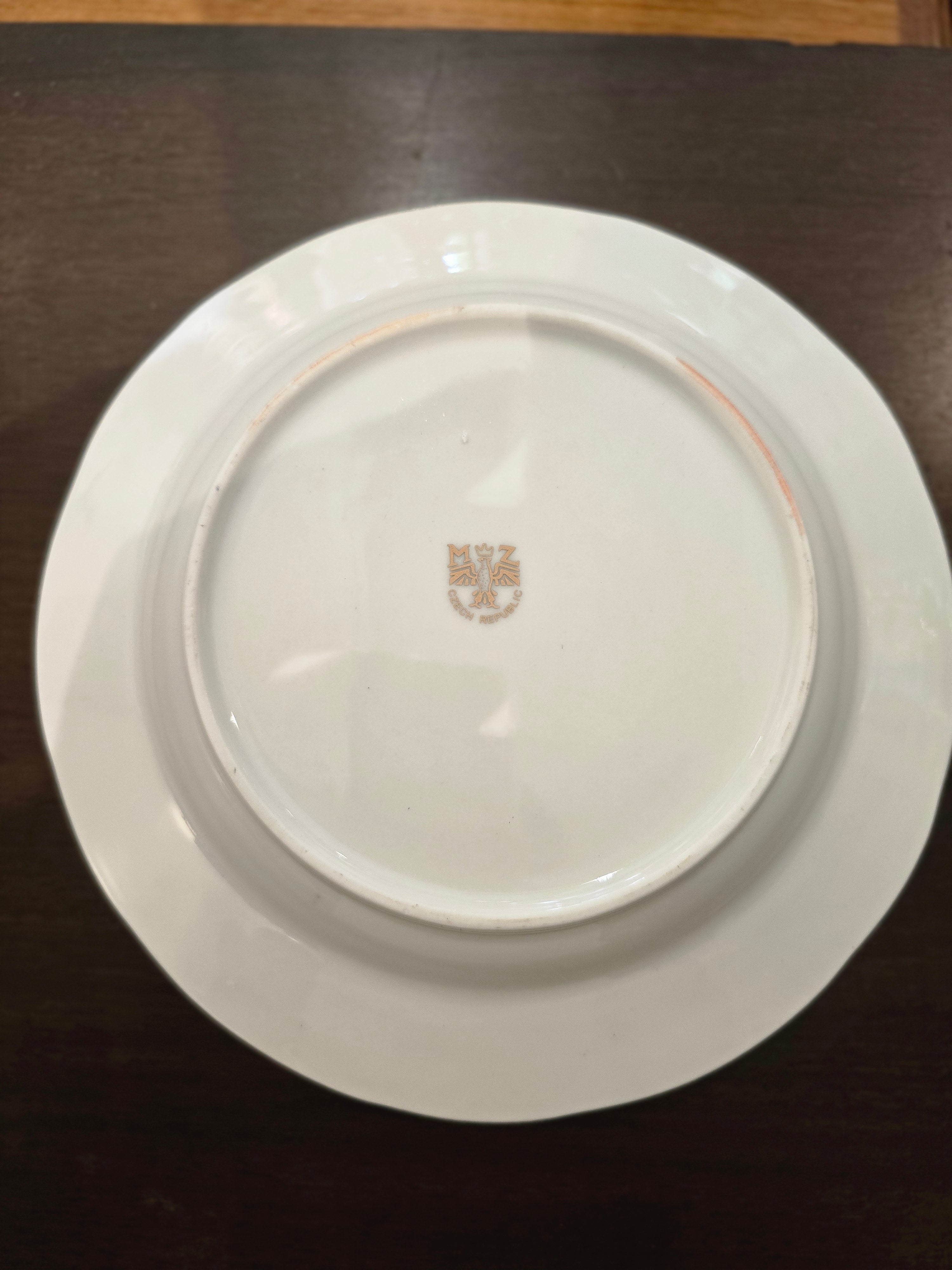 MZ Czech Republic gold rose pasta bowl