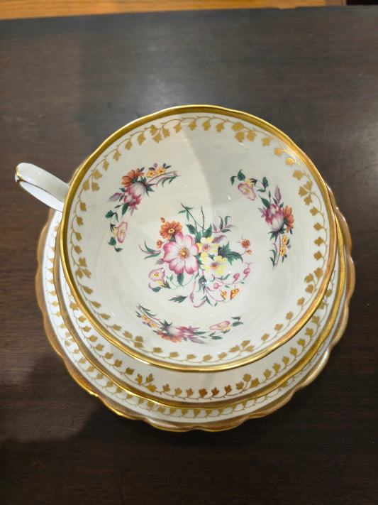 Royal Chelsea English Bone China Saucer - Pattern 4743 - PRETTY FLORAL