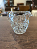 VINTAGE 1930s clear star patterned glass milk or cream jug