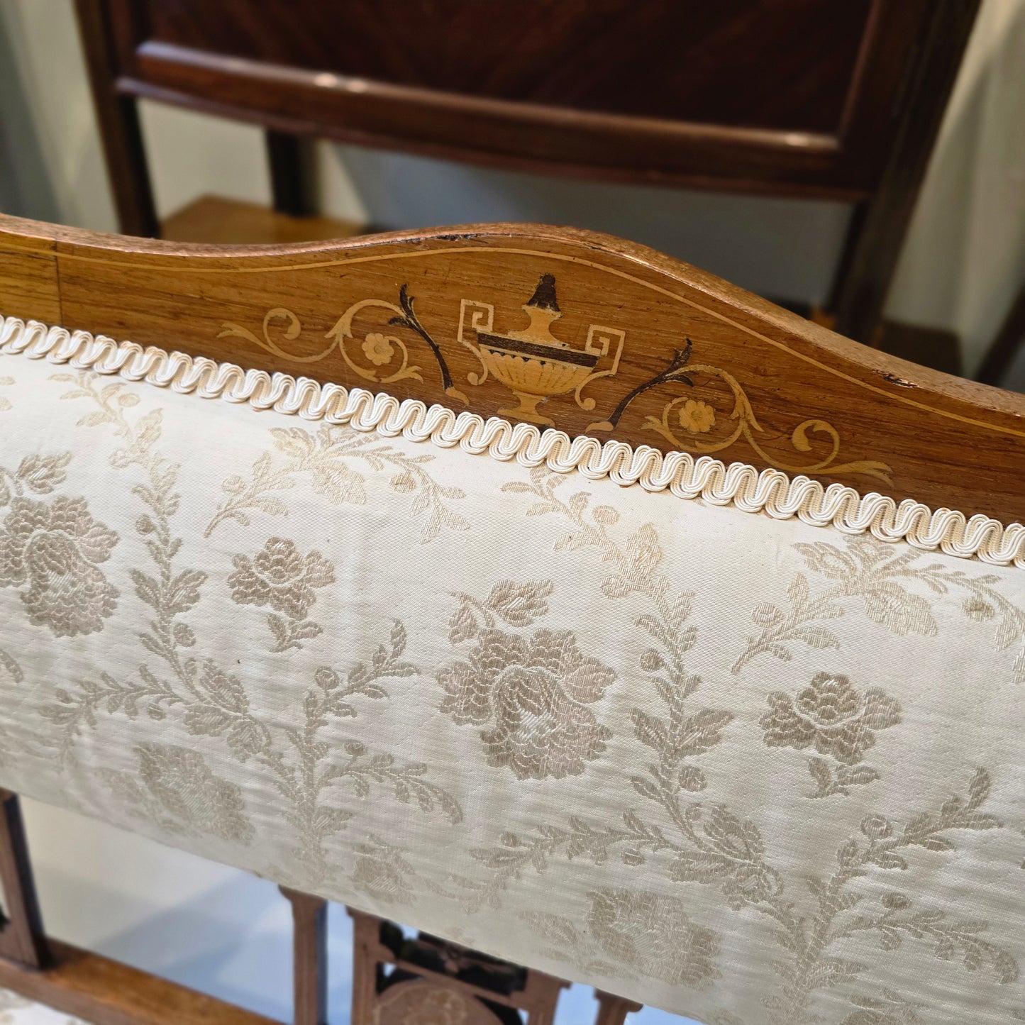 Vintage sofa with inlaid