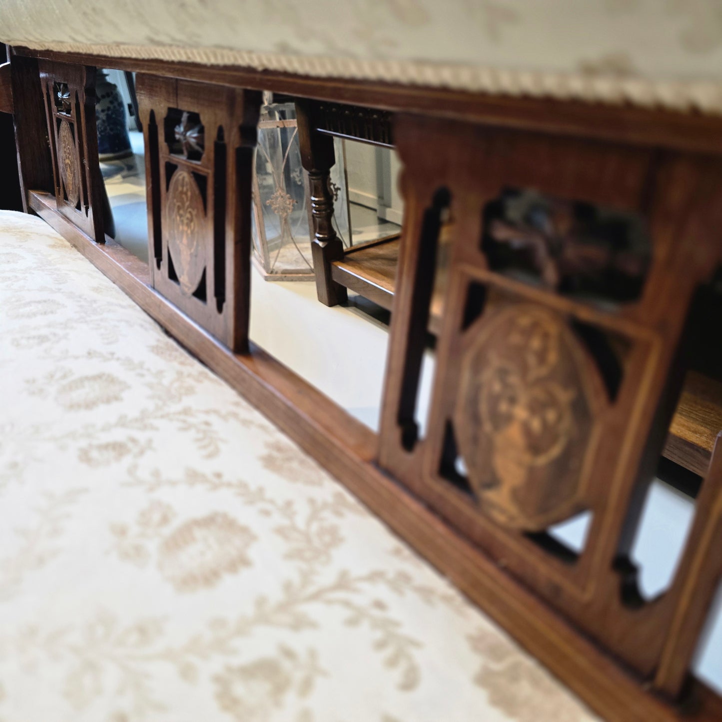 Vintage sofa with inlaid