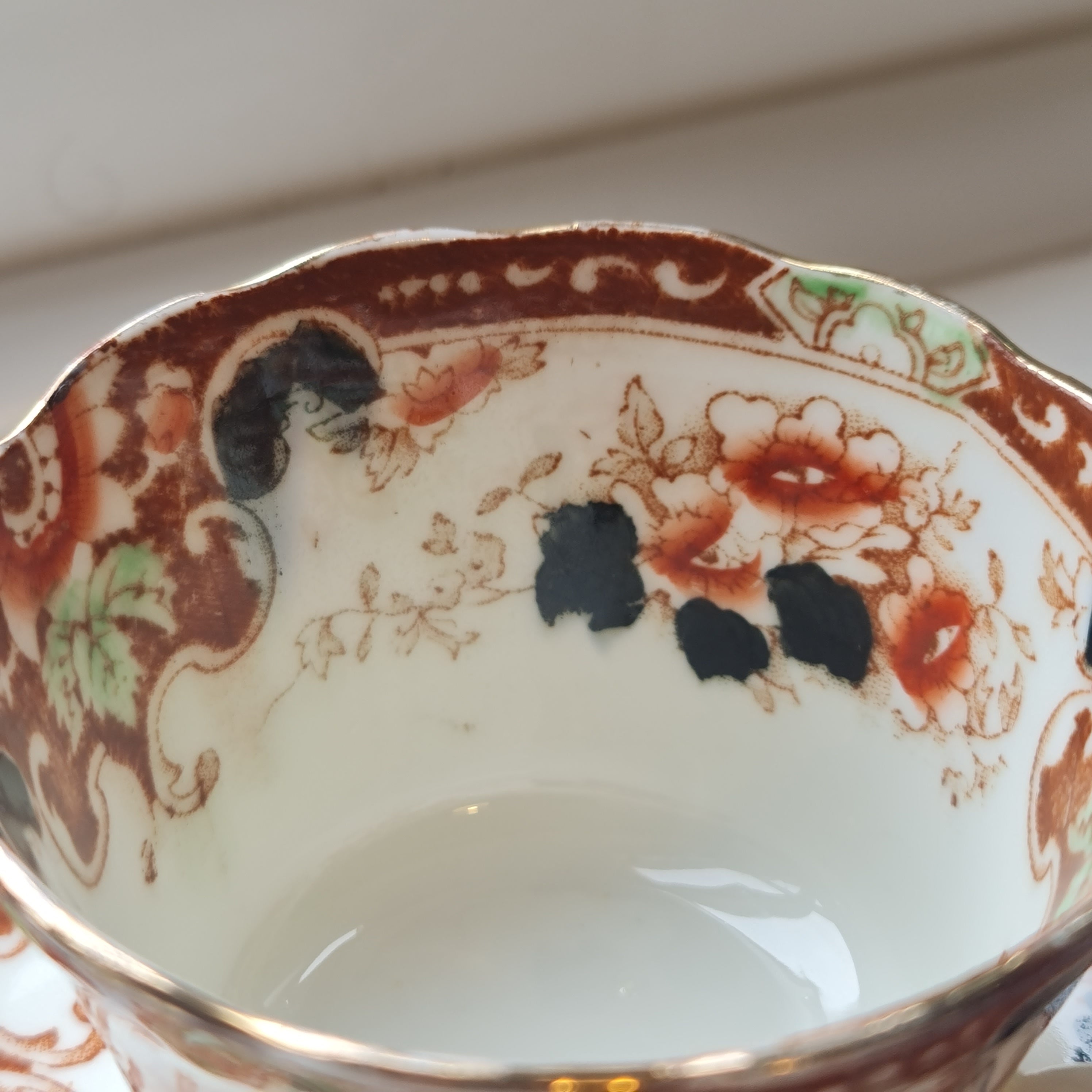 Antique 1920 Victorian Royal Albert Crown China Radium Imari Tea set / desert plate / big serving plate / sugar bowl