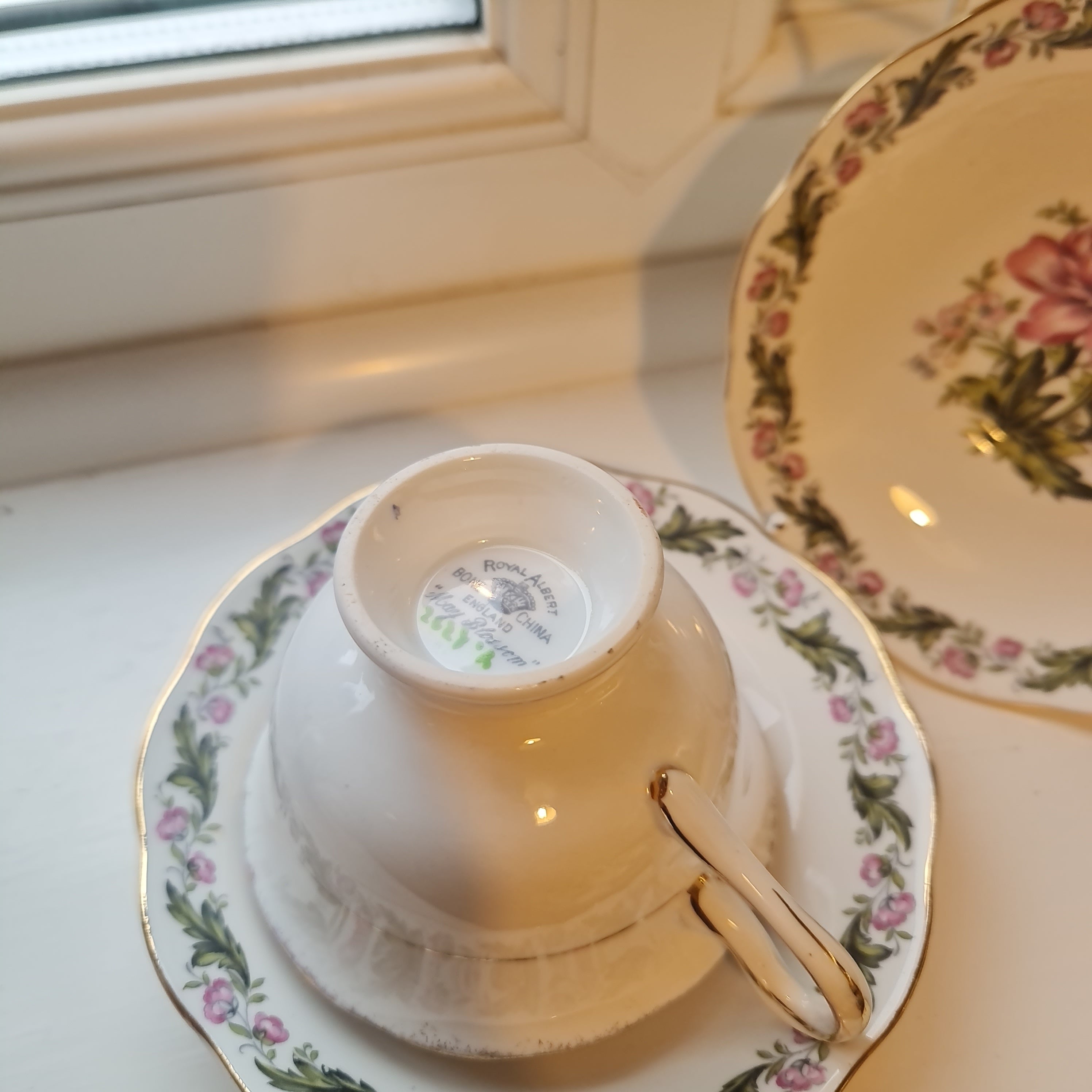 Rare Royal Albert fine bone china mismatch  May blossom tea set with cotswold saucer