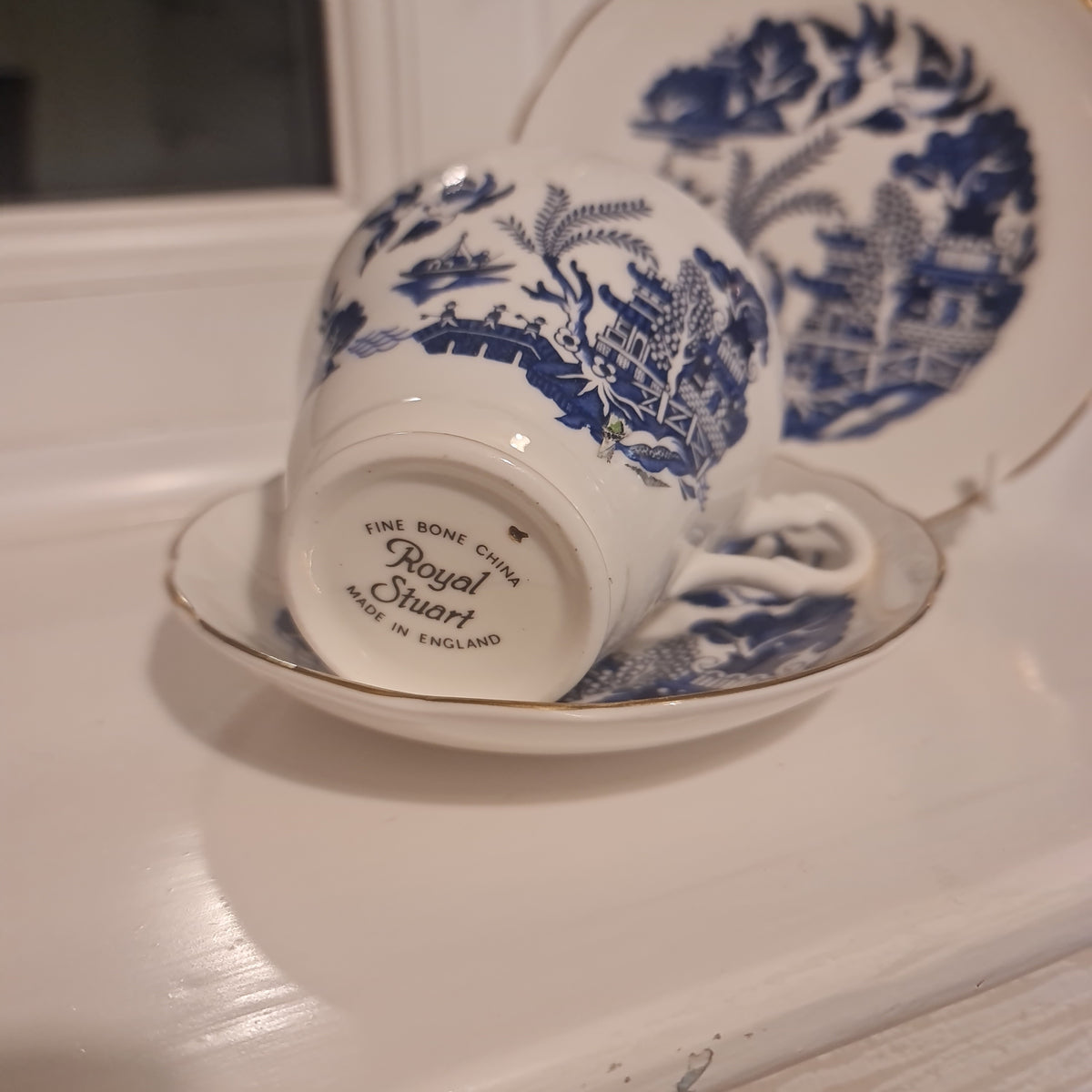 Royal Stuart vintage blue will tea set