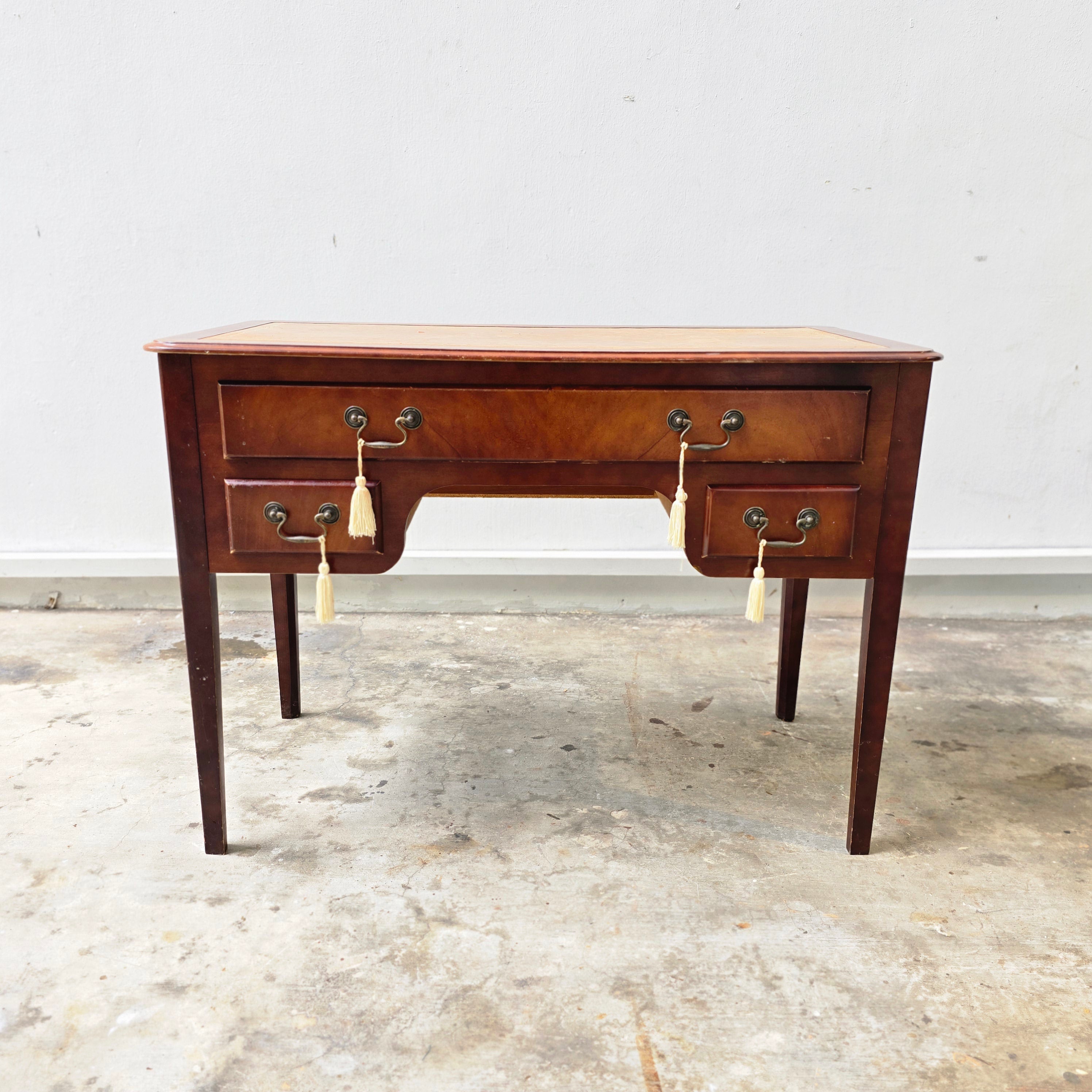 Antique Sheraton Revival Satinwood Desk
