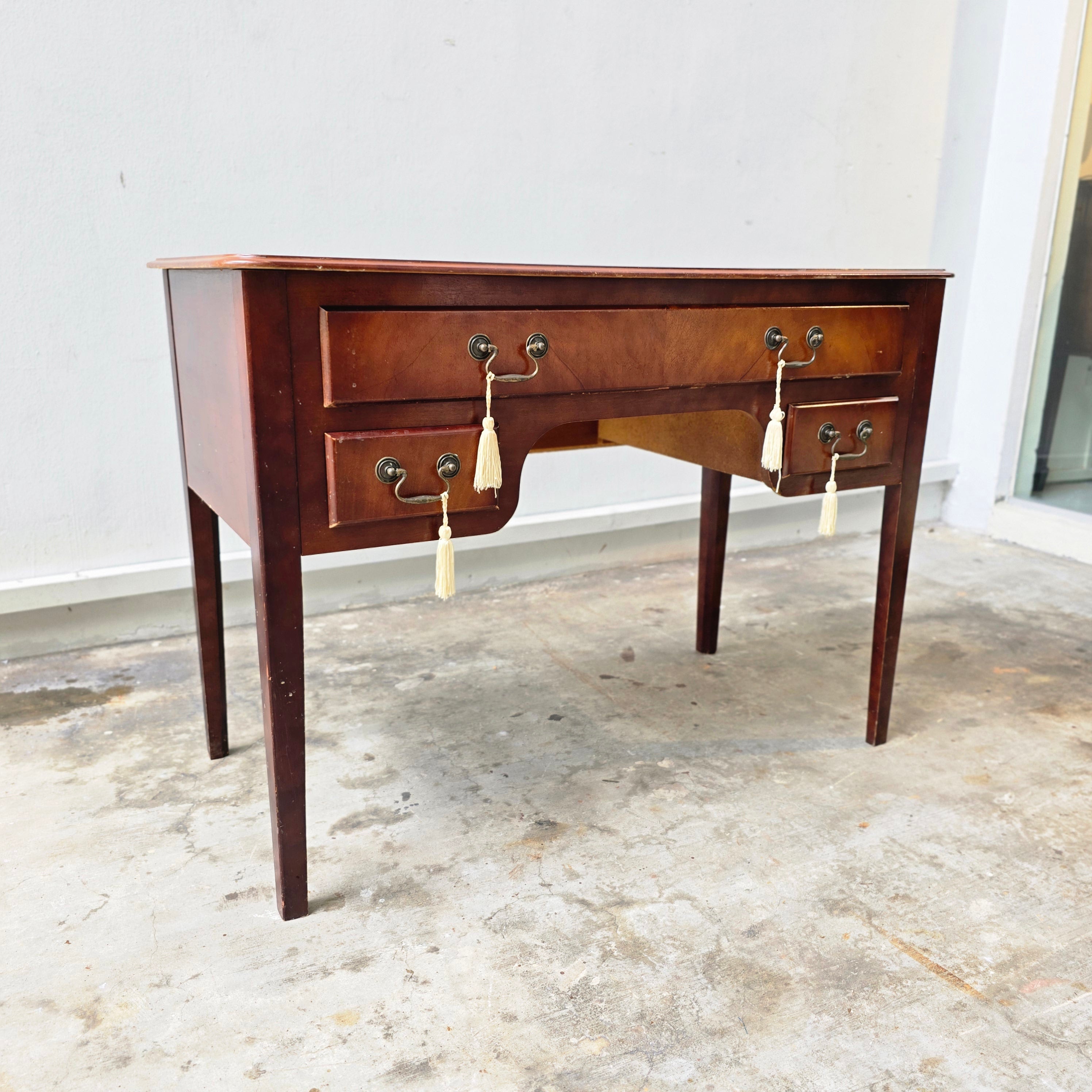 Antique Sheraton Revival Satinwood Desk