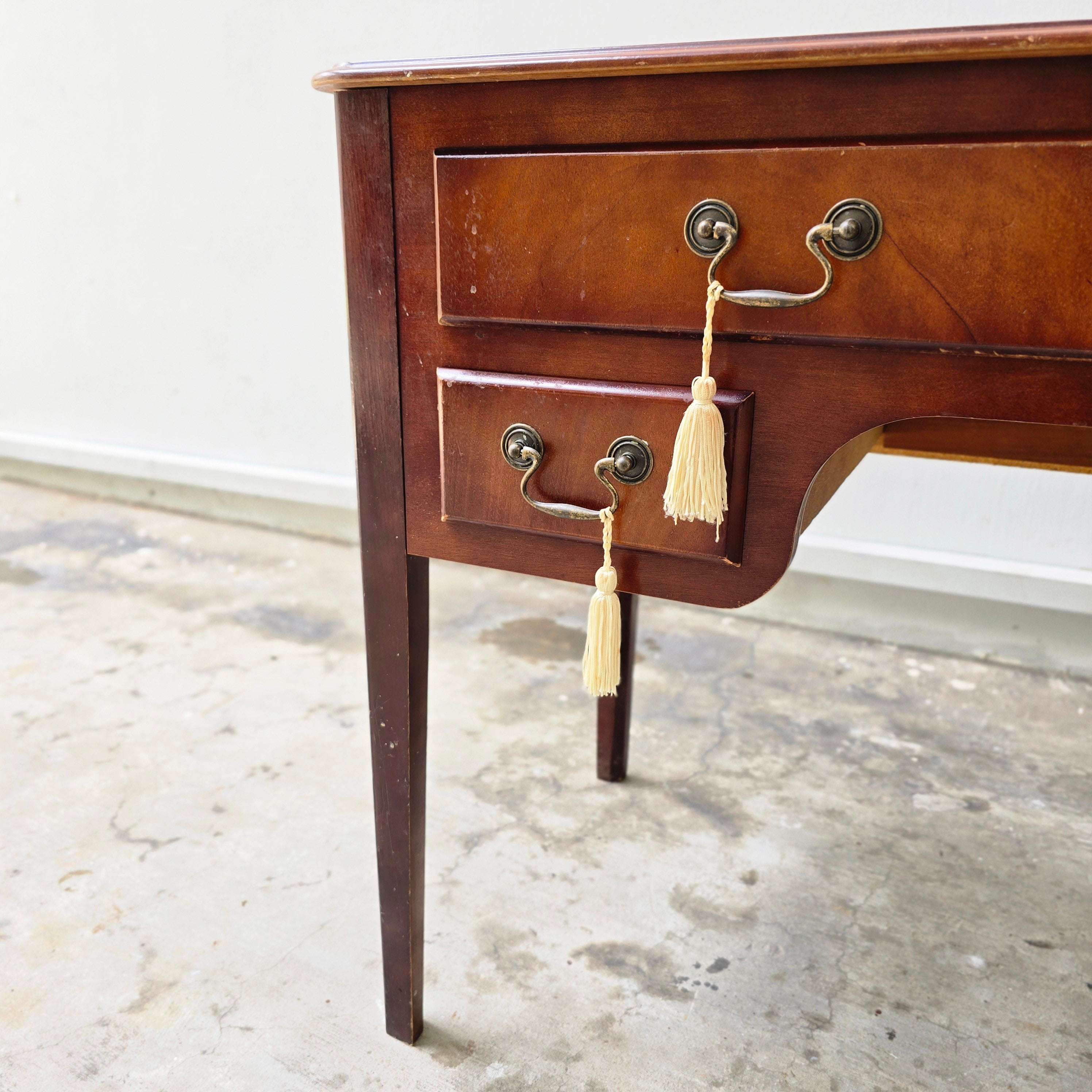 Antique Sheraton Revival Satinwood Desk